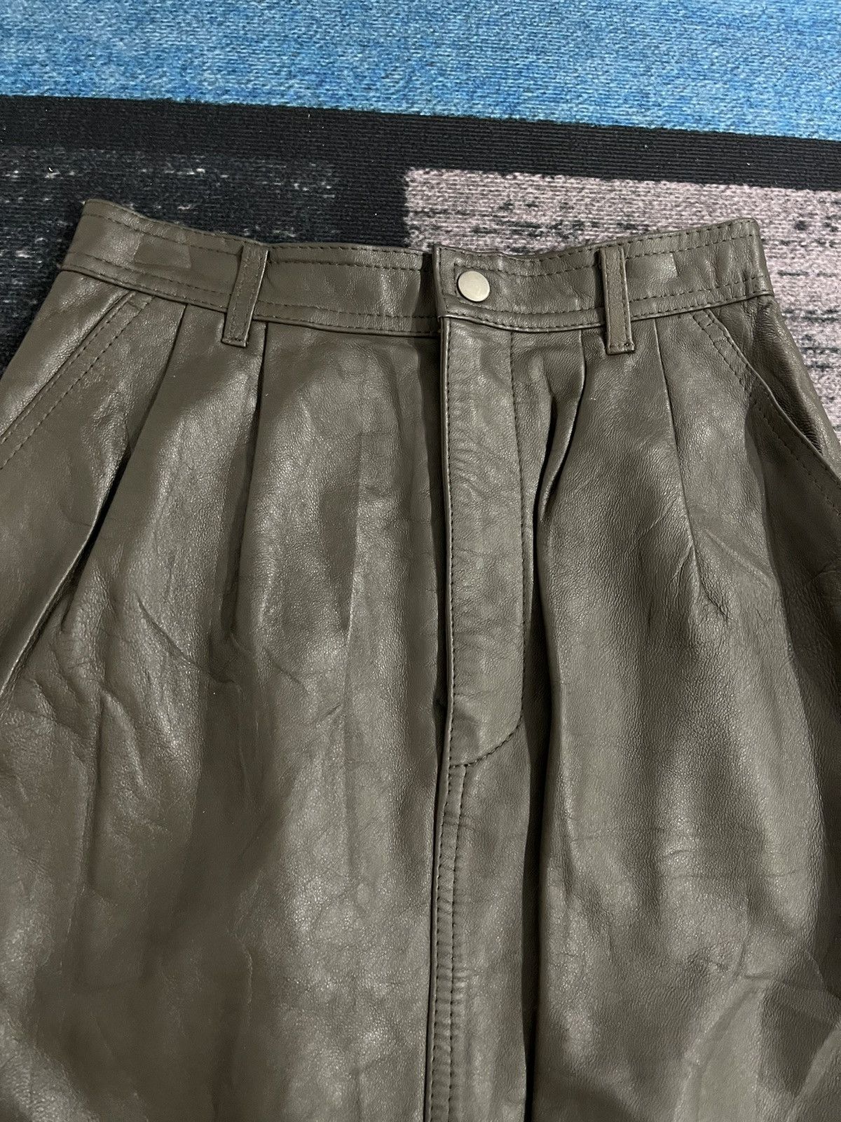 Hai Sporting Gear × Issey Miyake Vintage Issey Miyake Skirt Leather By Hai Sporting Gear Size 26" / US 2 / IT 38 - 5 Thumbnail