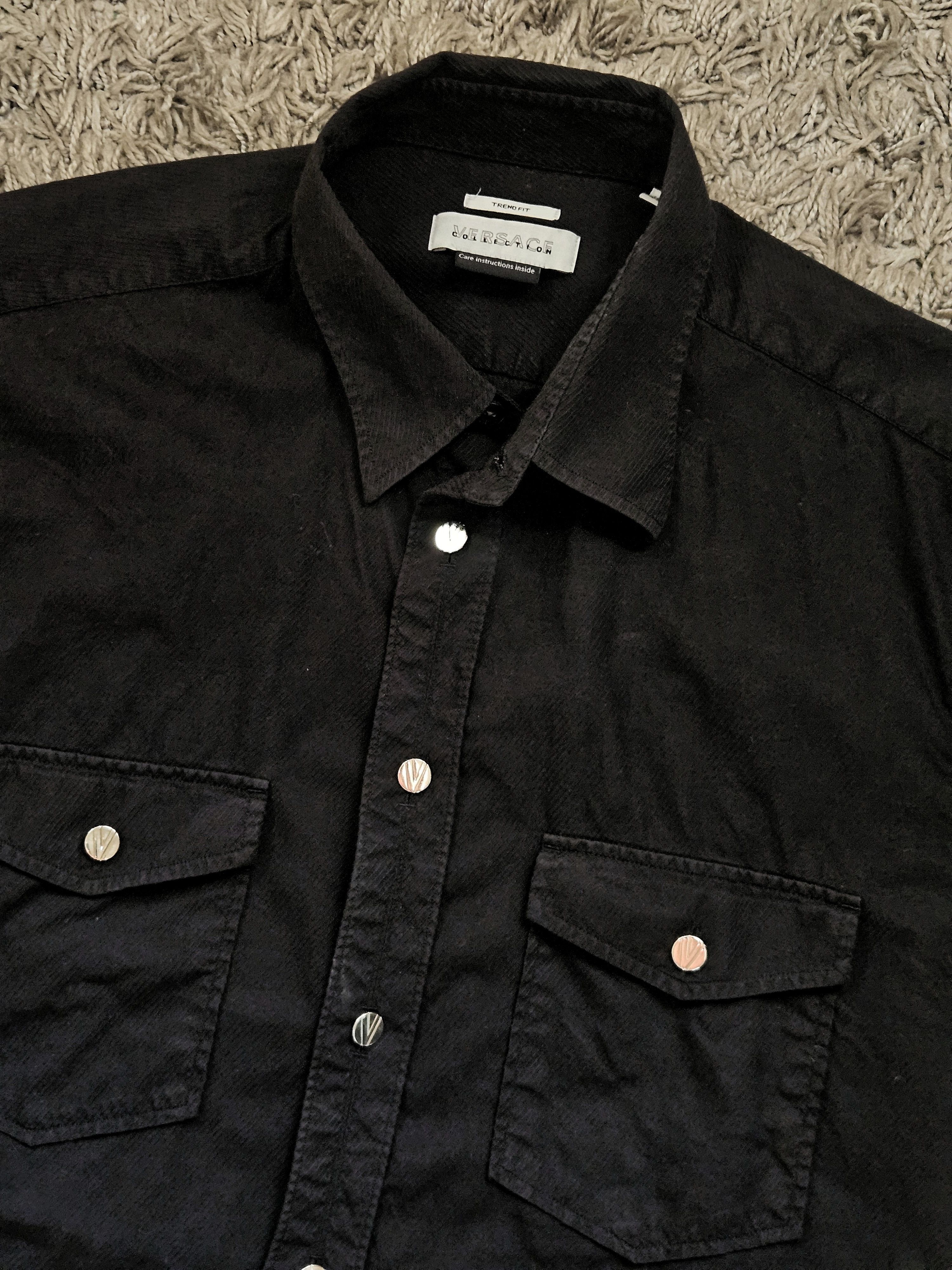 Versace Versace Shirt L Black Size US L / EU 52-54 / 3 - 2 Thumbnail