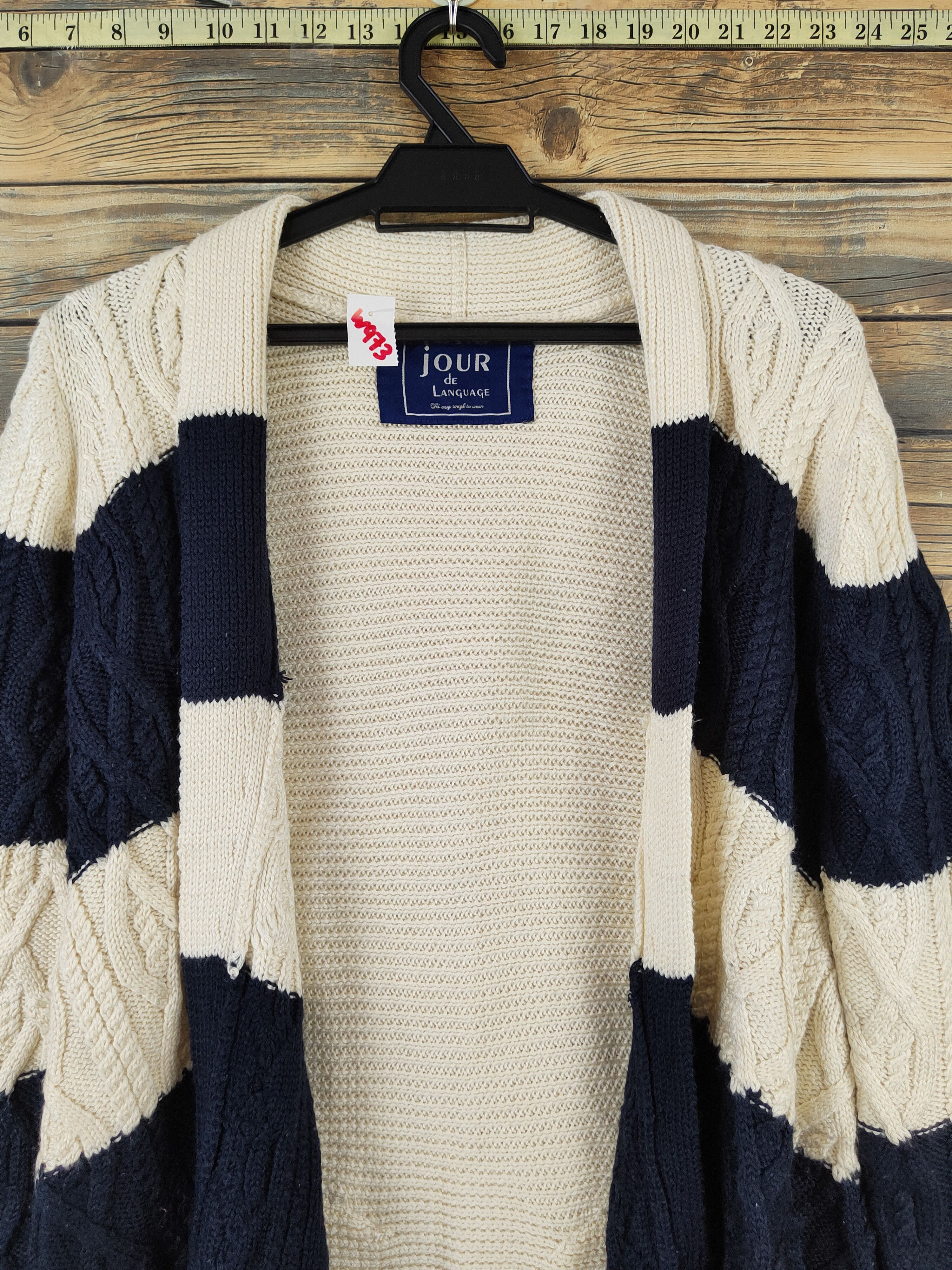 Homespun Knitwear × Japanese Brand Jour de Language Mavy Cream Knitwear Cardigan #W973 Size M / US 6-8 / IT 42-44 - 2 Thumbnail