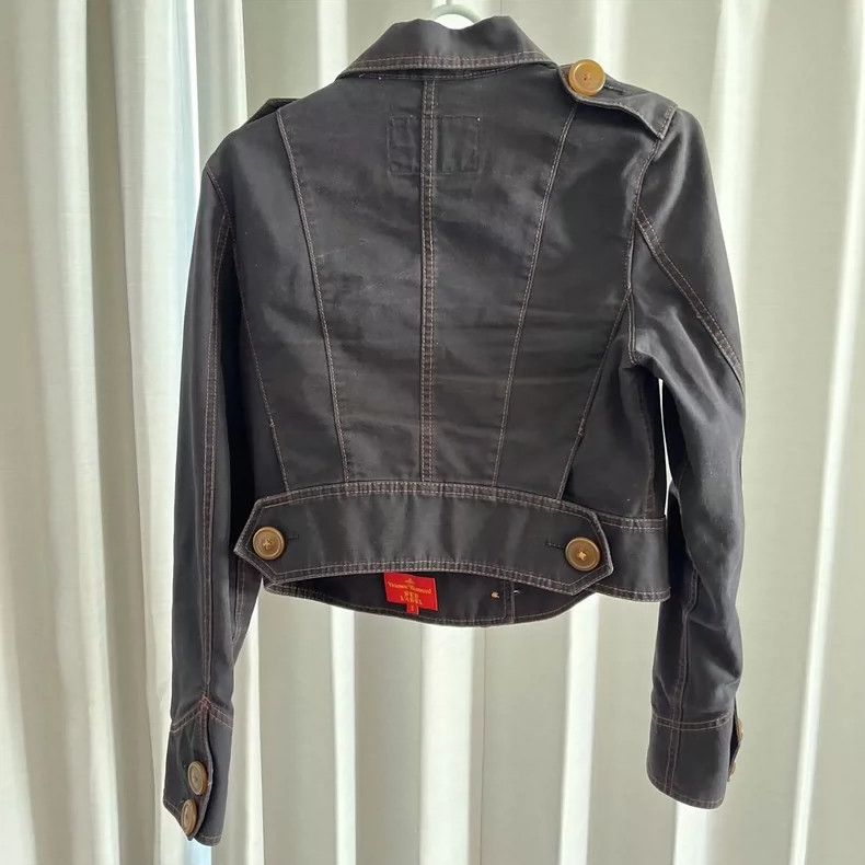 Vivienne Westwood Vivienne Westwood Black denim tight-fitting short jacket t Size S / US 4 / IT 40 - 4 Thumbnail