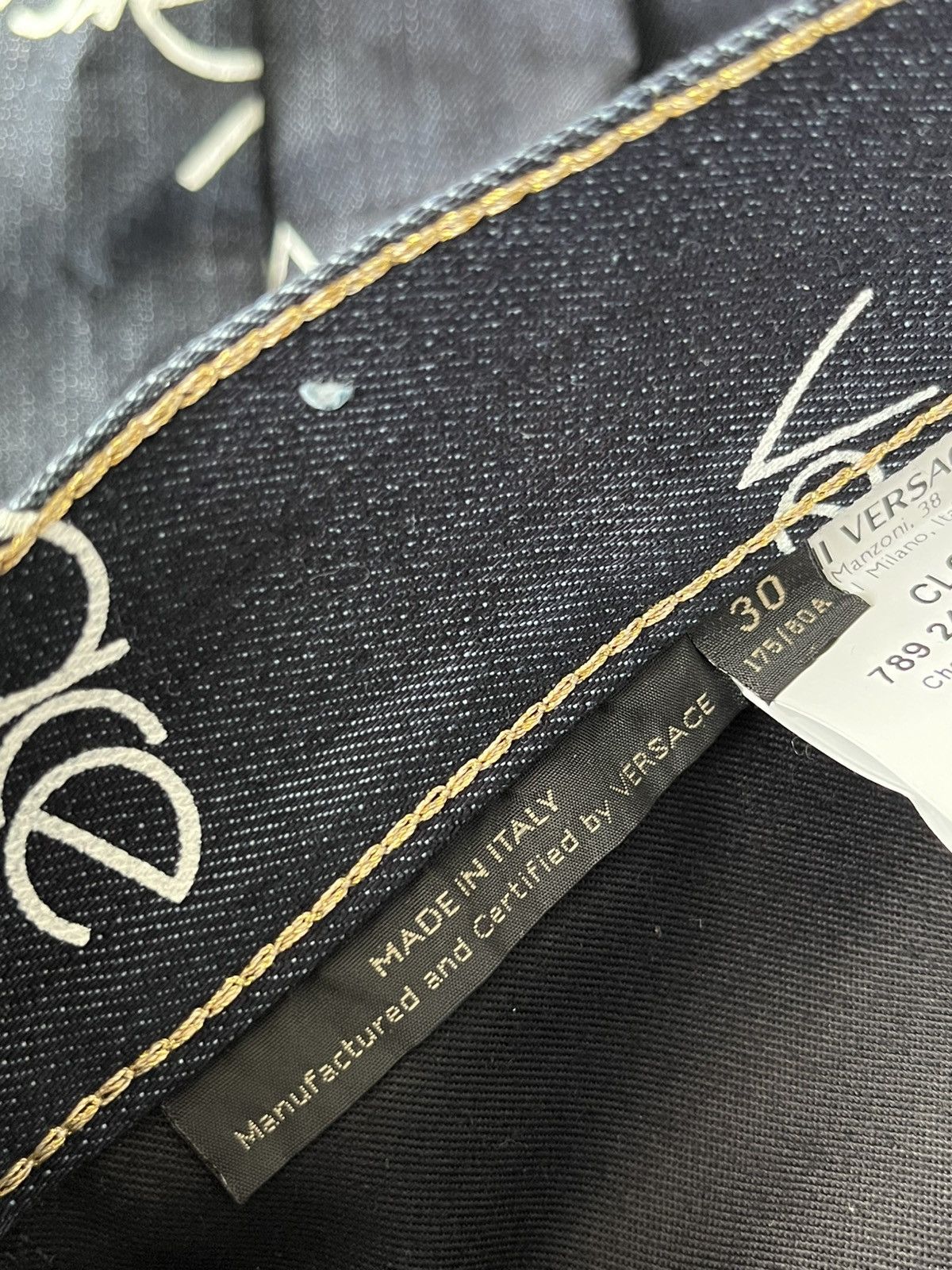 Versace Super Runway Versace Monogram Logo Denim Jeans Brand New Size US 29 - 9 Thumbnail