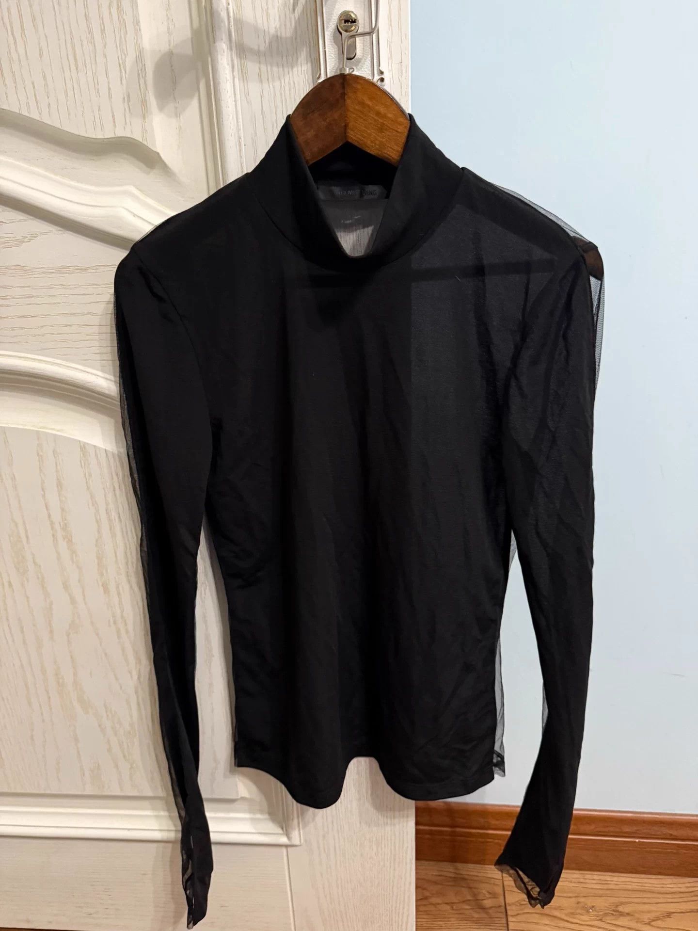 Helmut Lang Helmut Lang Sheer Top 2L Front 1L Back Near New Size S / US 4 / IT 40 - 2 Thumbnail