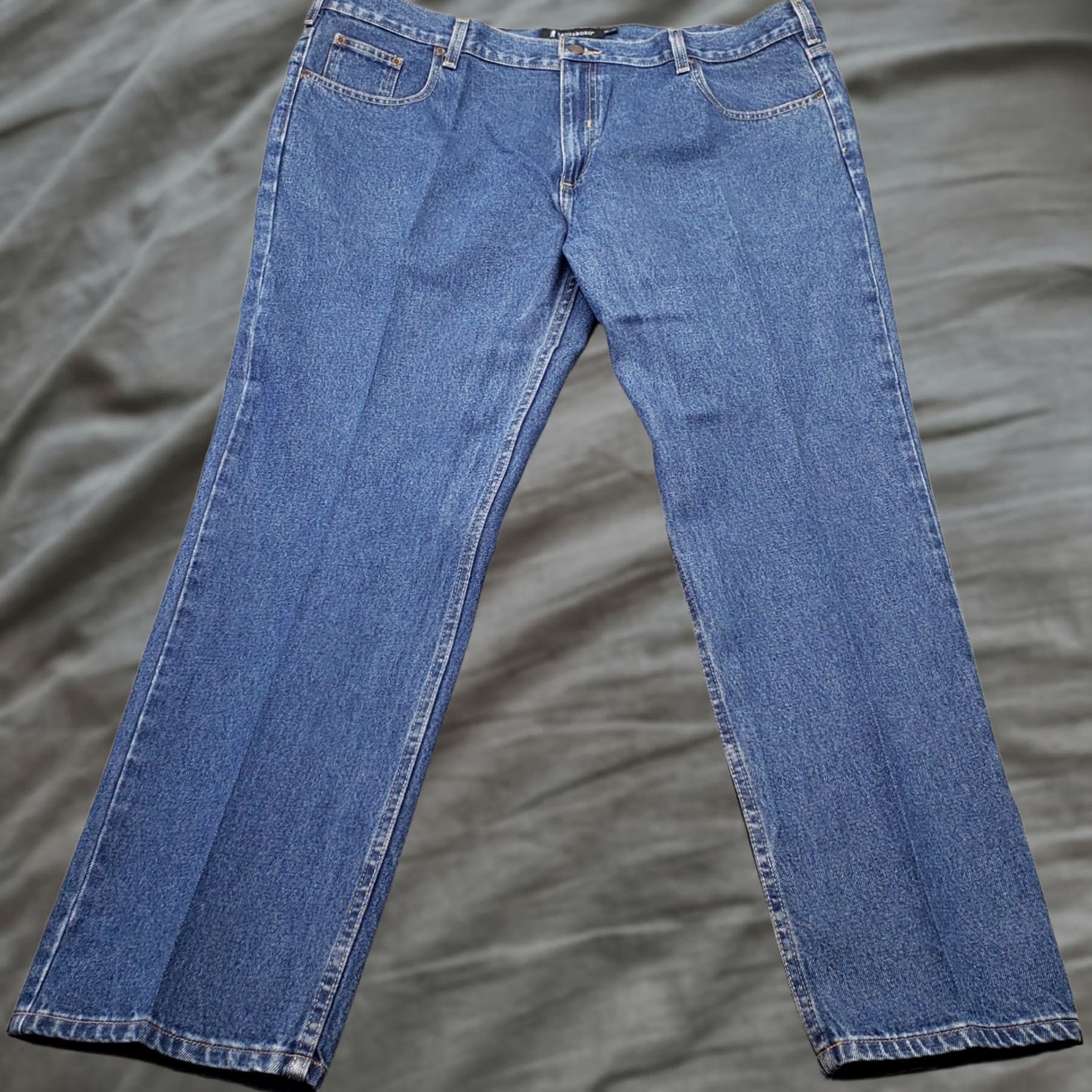 Denime Lanesboro Jeans Mens 44x30 Blue Denim Mid Rise Stretch Straight Shirt? Size US 44 / EU 60 - 1 Thumbnail