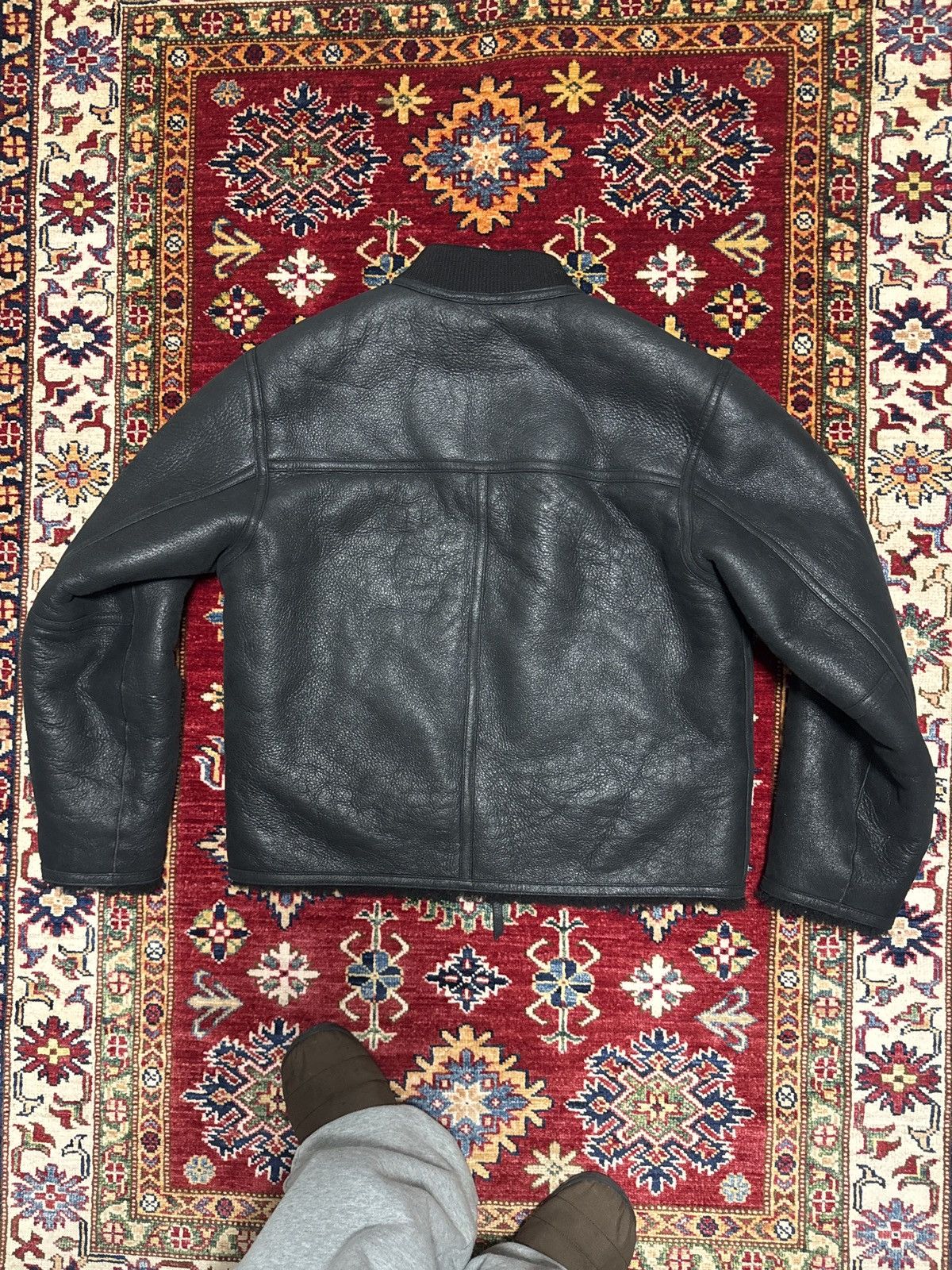 Stussy STUSSY LEATHER JACKET SHEARLING Size US M / EU 48-50 / 2 - 2 Thumbnail
