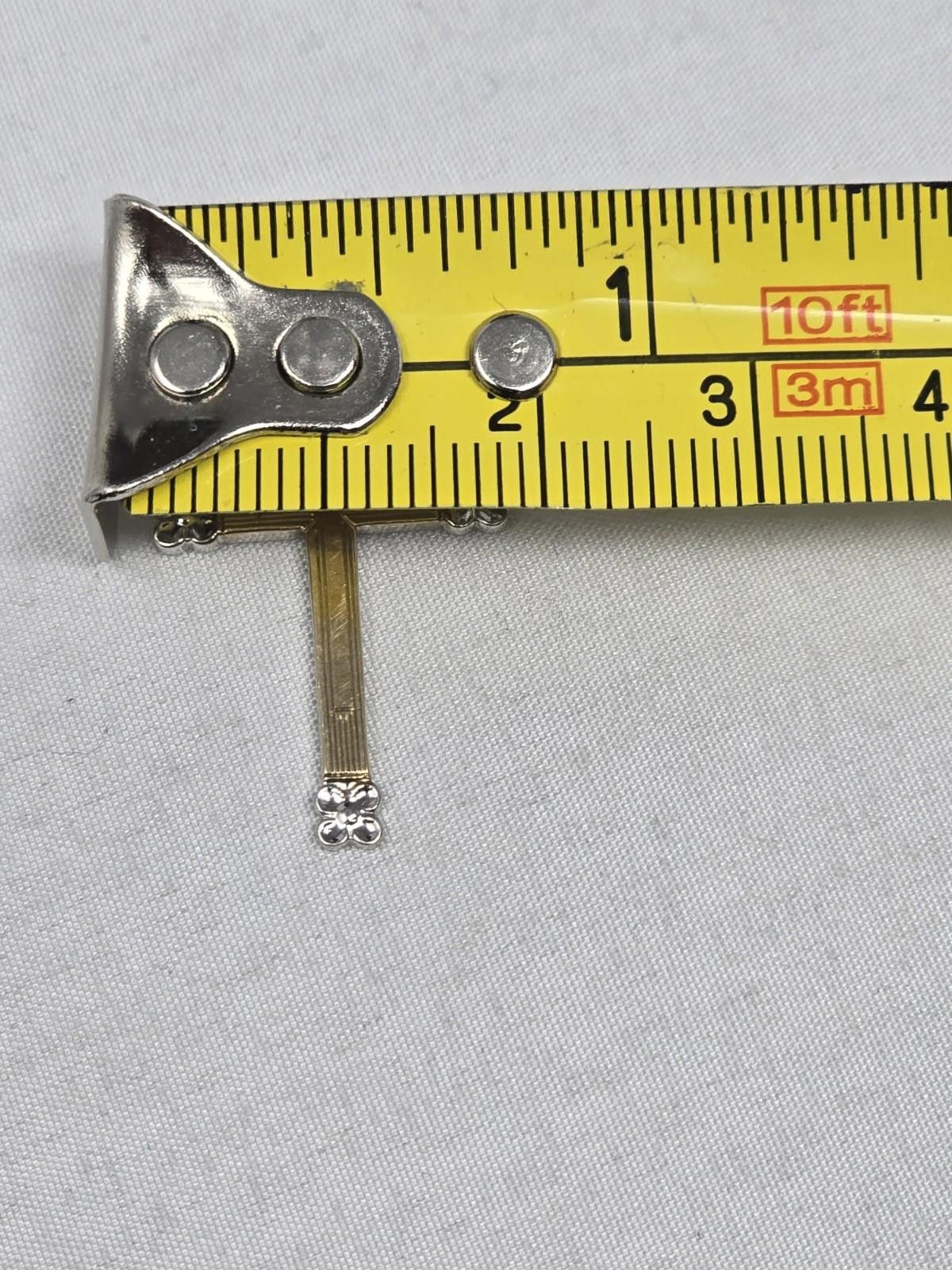 Other ​Vtg Esemco 10k Two-Tone Gold Floral Cross Pendant Size ONE SIZE - 4 Thumbnail