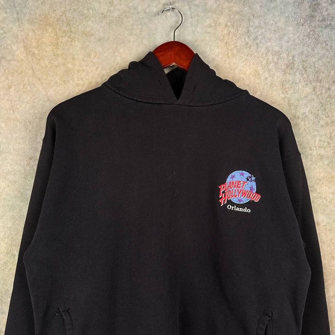 Planet Hollywood × Vintage Vintage Planet Hollywood Hoodie Sweatshirt Sz L Black Logo Size US L / EU 52-54 / 3 - 2 Thumbnail