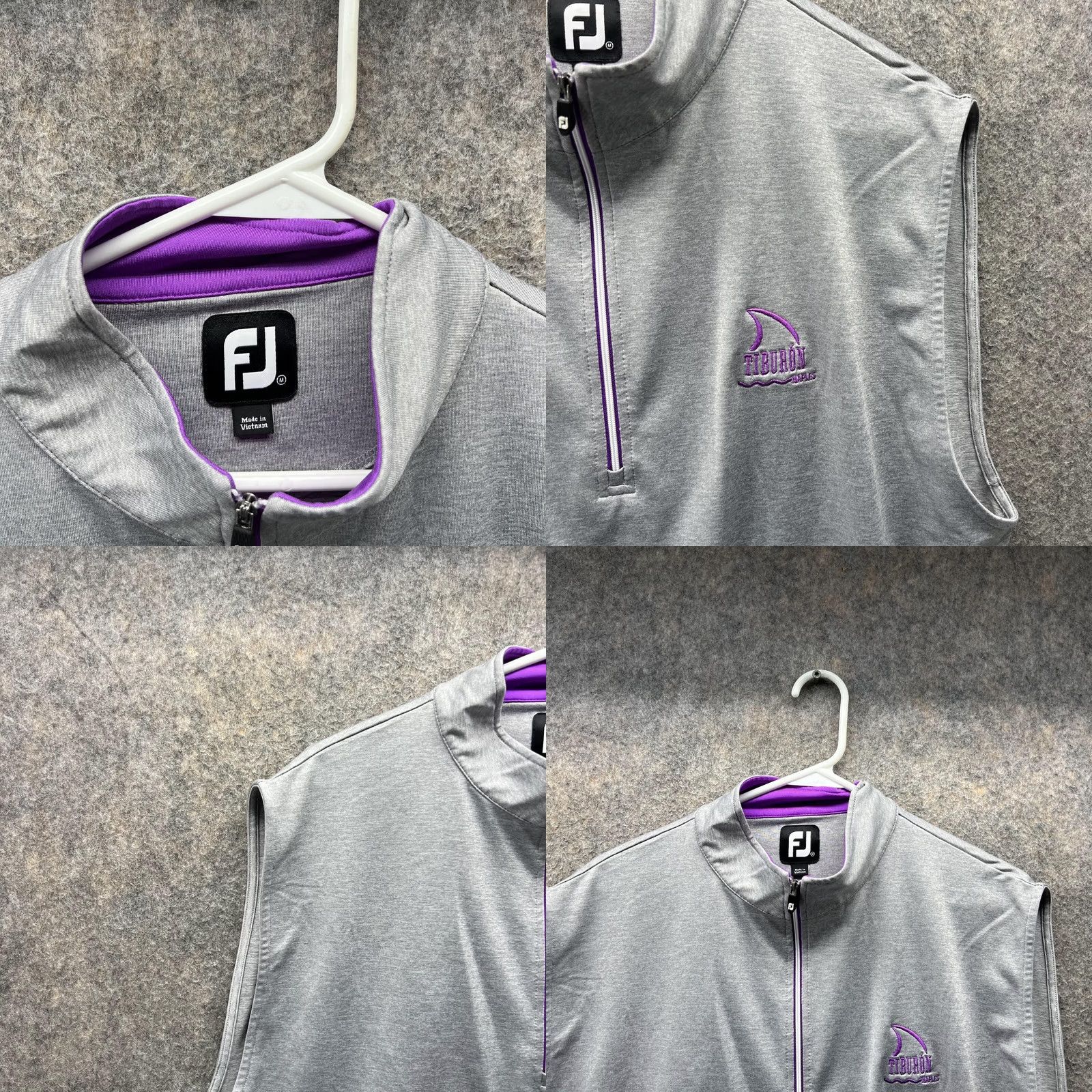Footjoy VINTAGE FootJoy Sweater Men's Medium Gray Sleeveless 1/2 Zip Golf Vest Regular Accessories Logo style Size US M / EU 48-50 / 2 - 8 Thumbnail