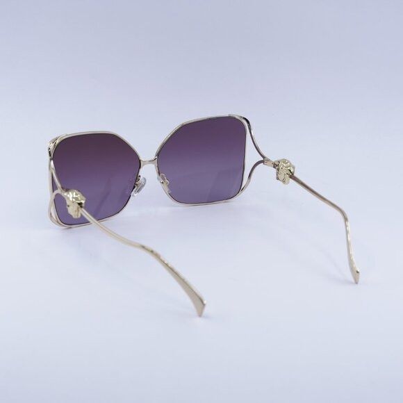 Versace Versace VE2288 1002/6X Sunglasses Gold Square Frame, Violet Size ONE SIZE - 3 Thumbnail