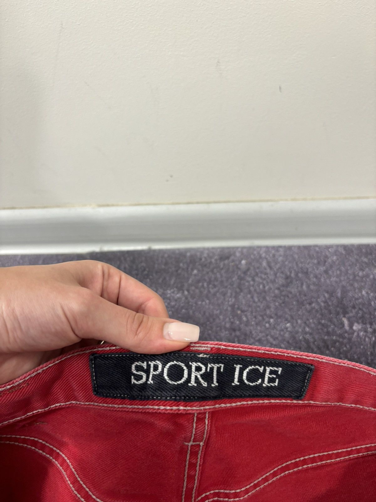 Iceberg Vintage Iceberg Sport Men’s Red Luxury Denim Baggy Jeans Size US 32 / EU 48 - 10 Thumbnail