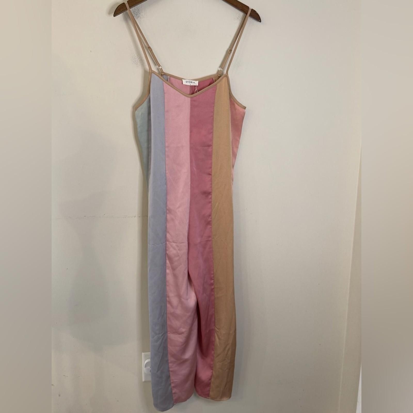 Other Storia pastel Striped Strappy Sleeveless Maxi Dress SZ Med Size M / US 6-8 / IT 42-44 - 9 Thumbnail