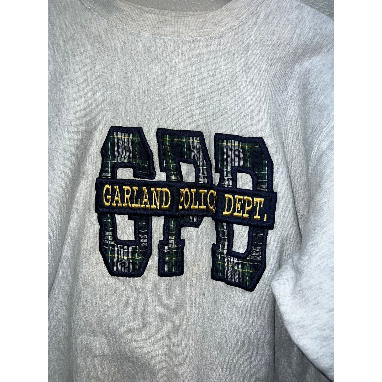 Vintage Vintage Police Gray Sweatshirt Weave Sweats Crewneck 90s L Size US L / EU 52-54 / 3 - 2 Thumbnail