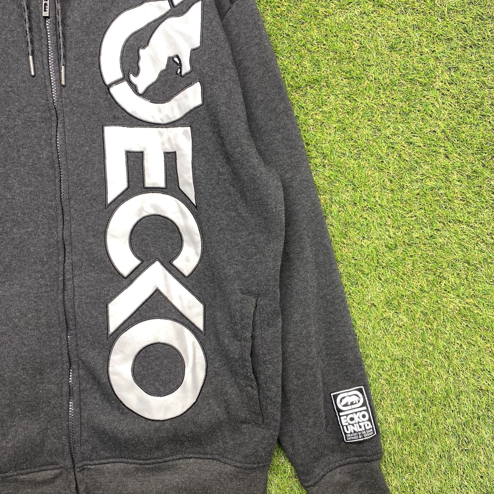 Ecko Unltd. Ecko Unltd Hoodie Mens Large Black Full Zip Sweatshirt Pullover Logo Streetwear Zip Size US L / EU 52-54 / 3 - 2 Thumbnail