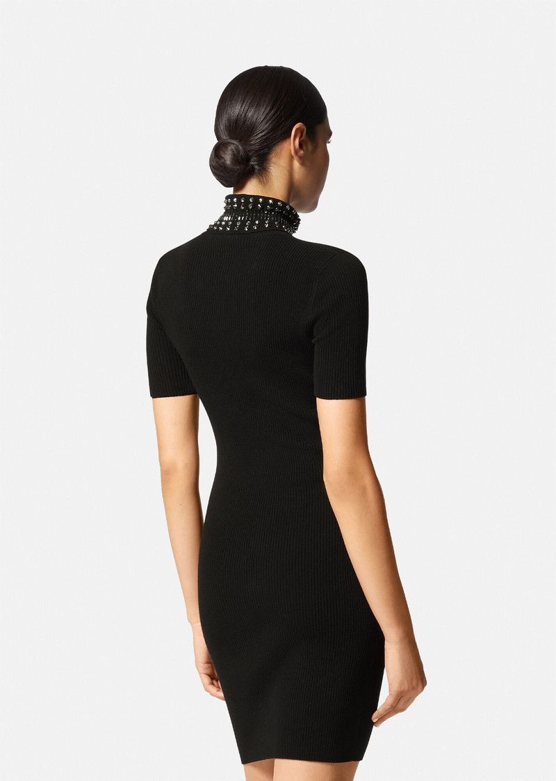 Versace o1y0226 Mini Dress in Black Size XS / US 0-2 / IT 36-38 - 4 Thumbnail