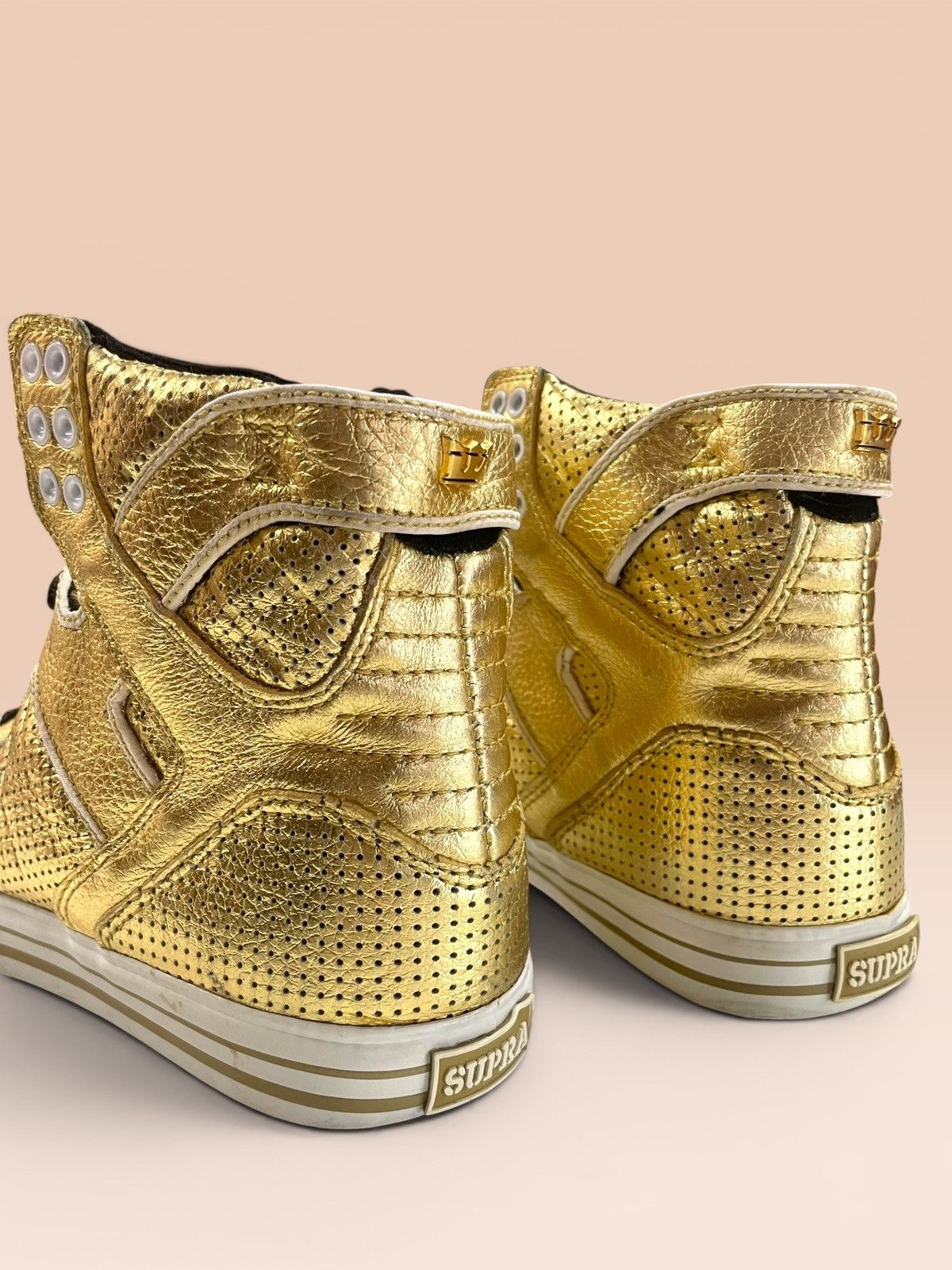 Supra Supra Skytop 14K Gold Perforated Hightops Size US 9 / EU 42 - 19 Thumbnail