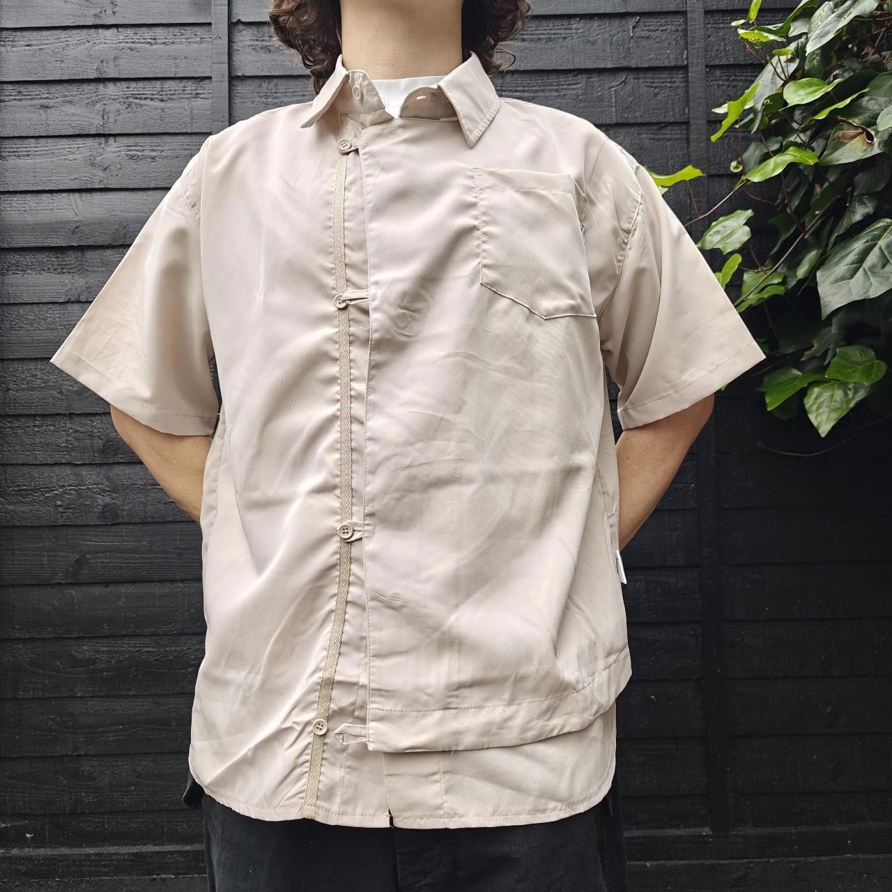 Other Japanese Style Beige Asymmetric Buttoned Shirt Size US M / EU 48-50 / 2 - 2 Thumbnail