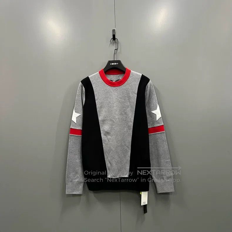 Givenchy Givenchy Color Blocked Star Embroidered Knit Hoodie Size US L / EU 52-54 / 3 - 1 Thumbnail