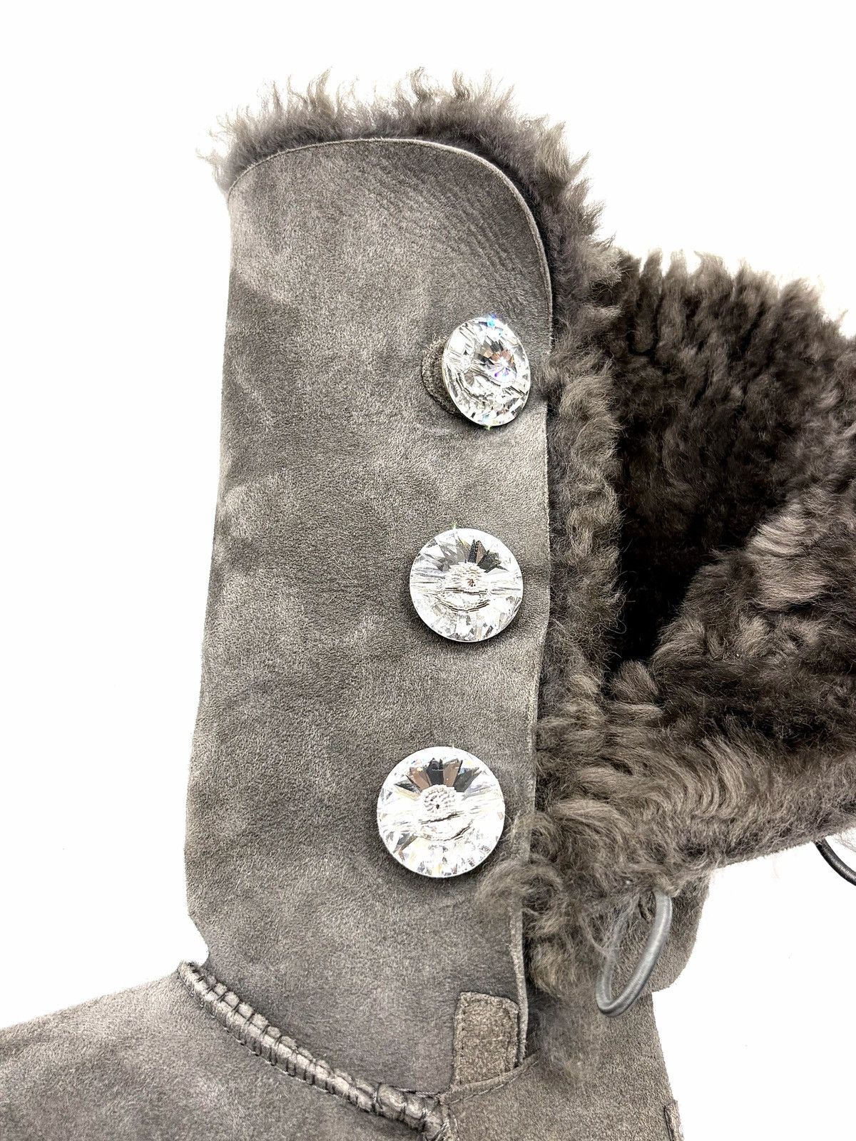 Ugg UGG Glam Bailey Button Sheepskin Suede Winter Boots Size US 5 / IT 35 - 10 Thumbnail