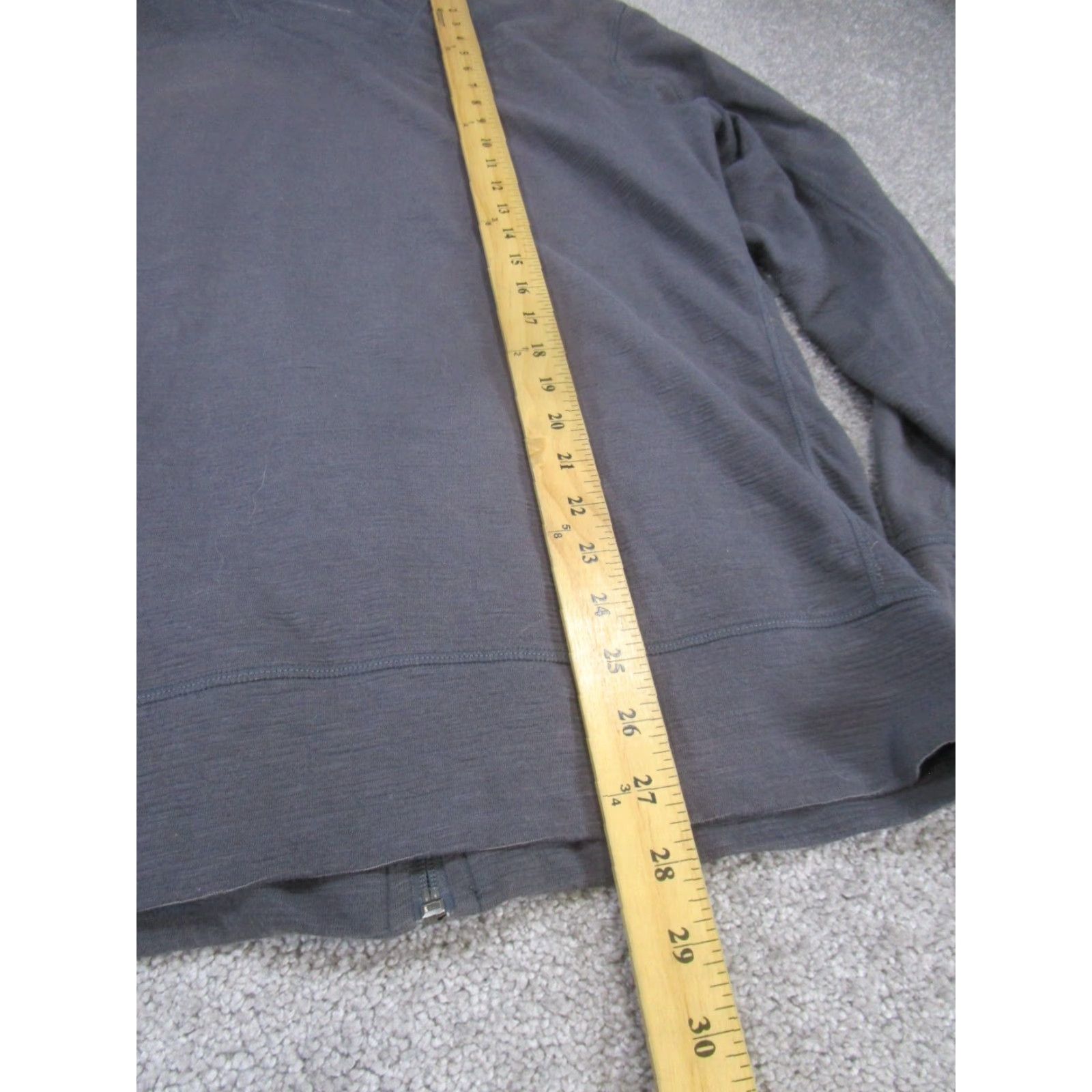 Prana VINTAGE prAna Hoodie Mens Large Full Zip Gray Cotton Blend Fleece Stain Size US L / EU 52-54 / 3 - 5 Thumbnail