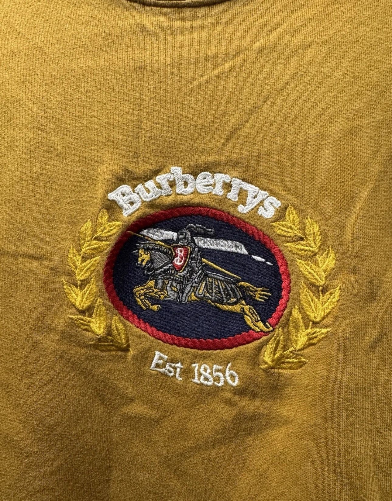 Burberry × Vintage Vintage Burberry 90S Sweatshirt Burberrys of Longon Big Logo Size US M / EU 48-50 / 2 - 3 Thumbnail