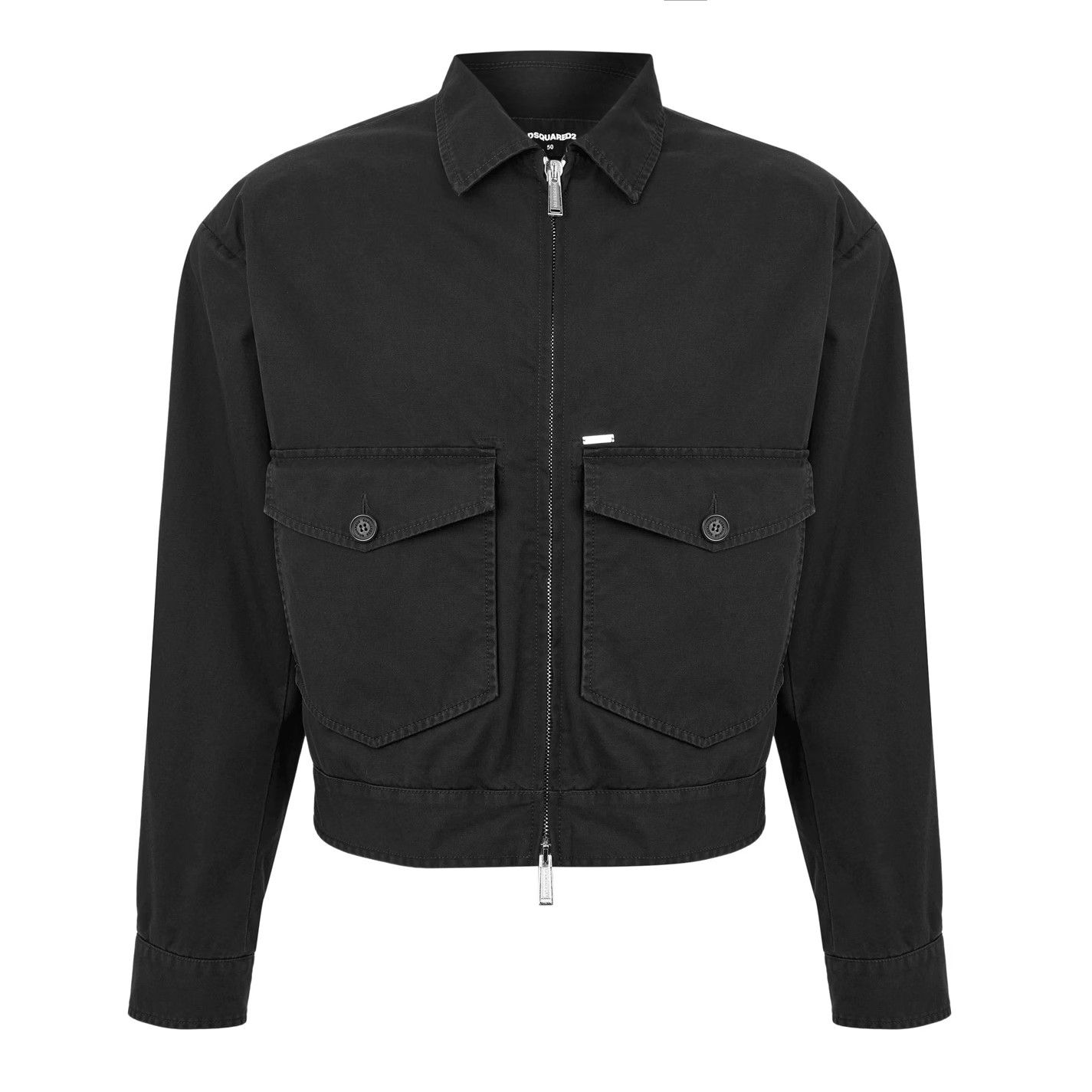 Dsquared2 o1g2r1mq0426 Easy Cotton Kaban Overshirt in Black Size US M / EU 48-50 / 2 - 1 Thumbnail