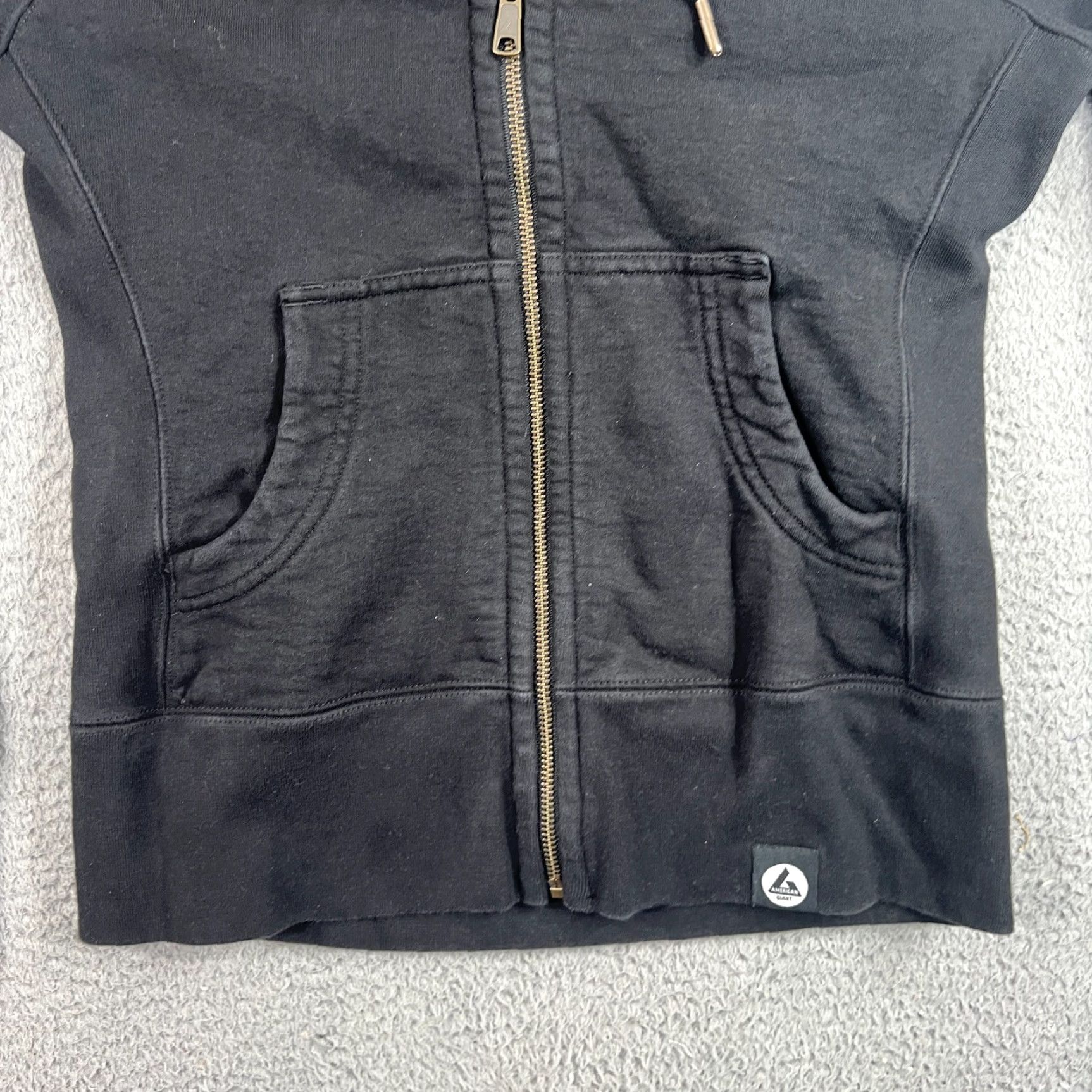 Vintage American Giant Hoodie Womens XS Full Zip Blue Activewear Heavyweight USA Size XS / US 0-2 / IT 36-38 - 2 Thumbnail
