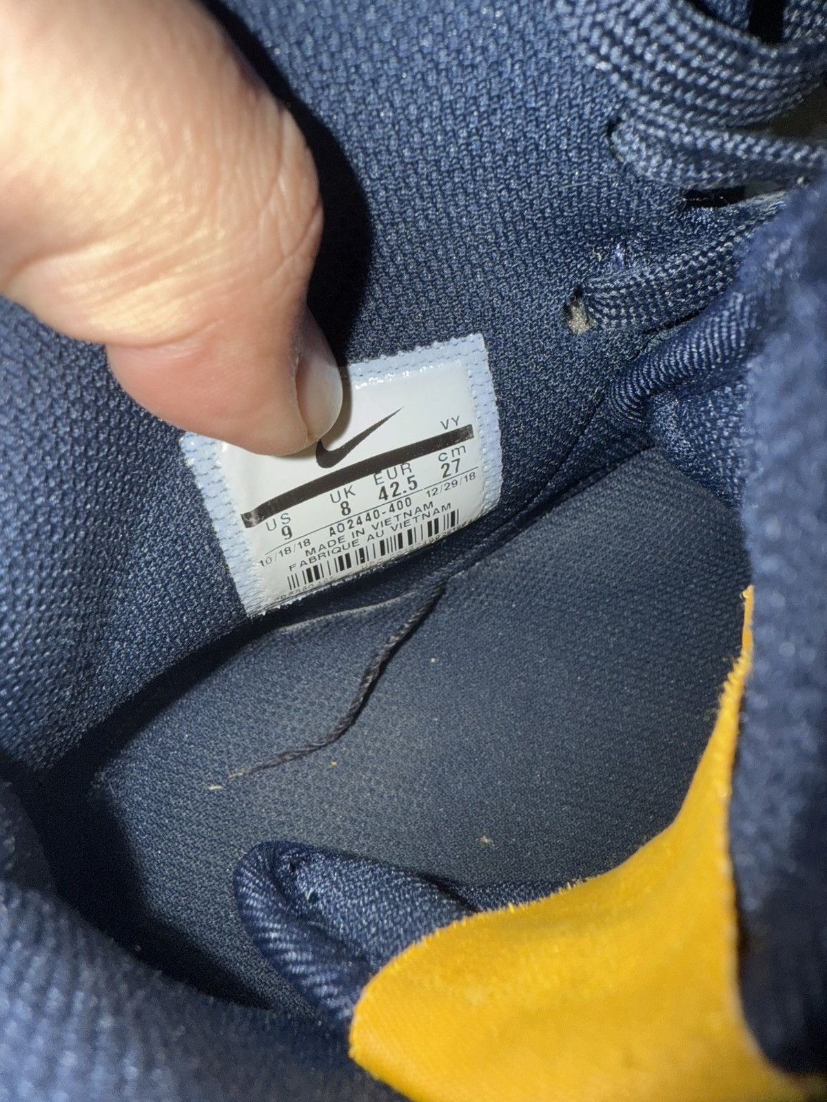 Nike Nike Air Force 1 High Obsidian blue/gold Amerillo Size US 9 / EU 42 - 8 Thumbnail