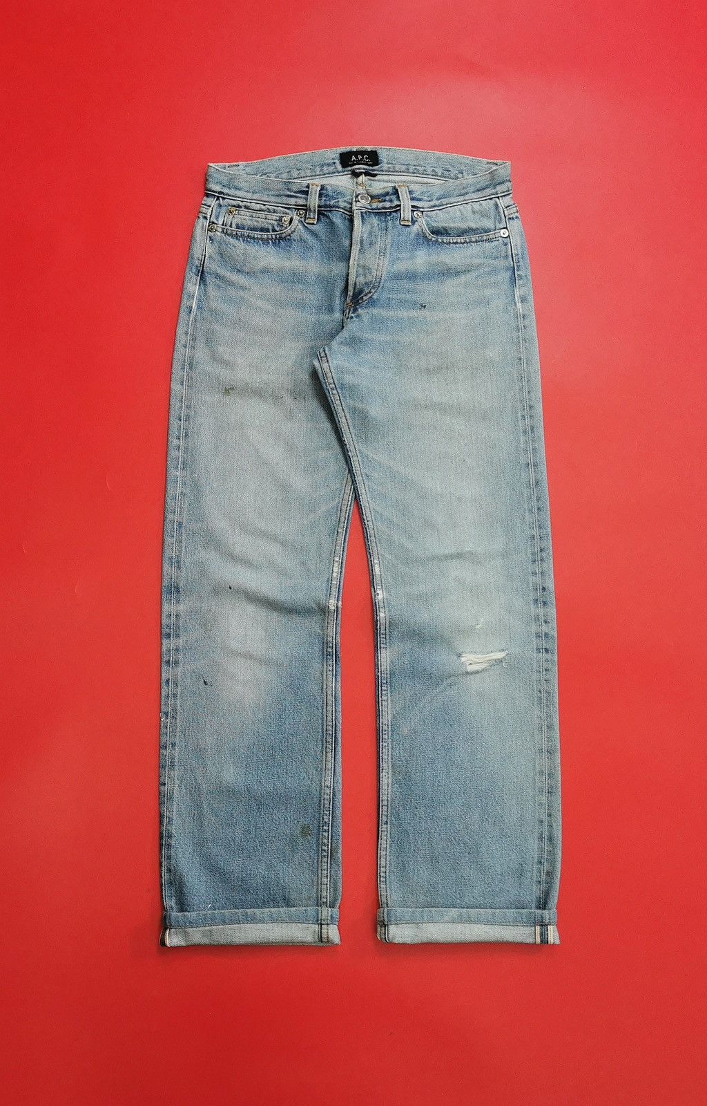 A.P.C. Thrashed APC Selvedge Jeans Size US 30 / EU 46 - 1 Thumbnail