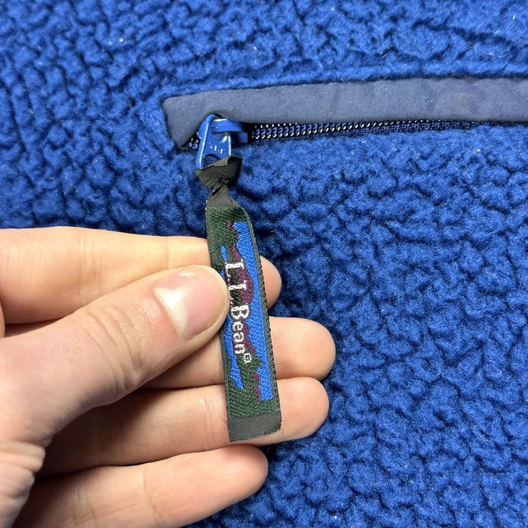 Vintage VINTAGE LL BEAN MENS PULLOVER 1/2 ZIP DEEP PILE SHERPA FLEECE BLUE OUTDOOR XLT 90S Size US XL / EU 56 / 4 - 3 Thumbnail