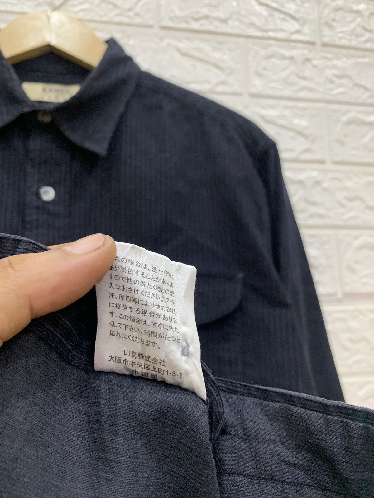 Kansai Yamamoto Vintage kansai jeans double pocket black corduroy shirt Size US M / EU 48-50 / 2 - 10 Thumbnail