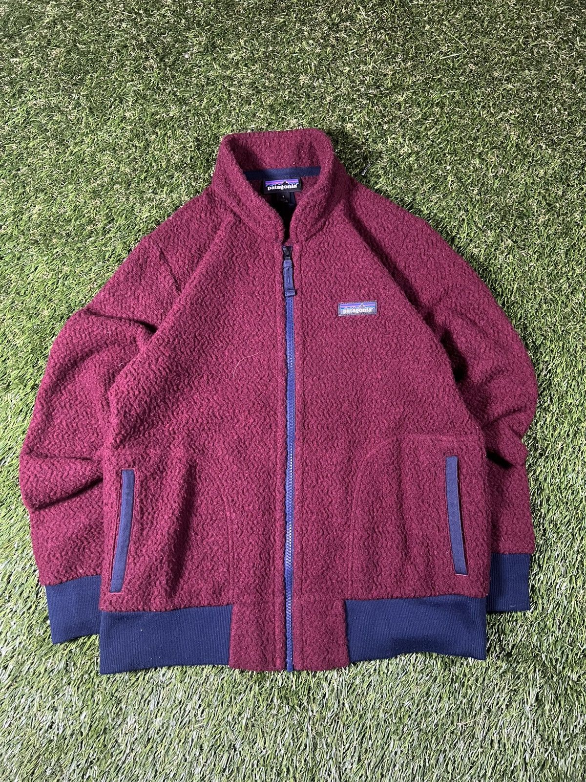 Patagonia Vintage Y2k Burgundy Patagonia Fleece Pullover Fall Jacket Size US S / EU 44-46 / 1 - 1 Thumbnail