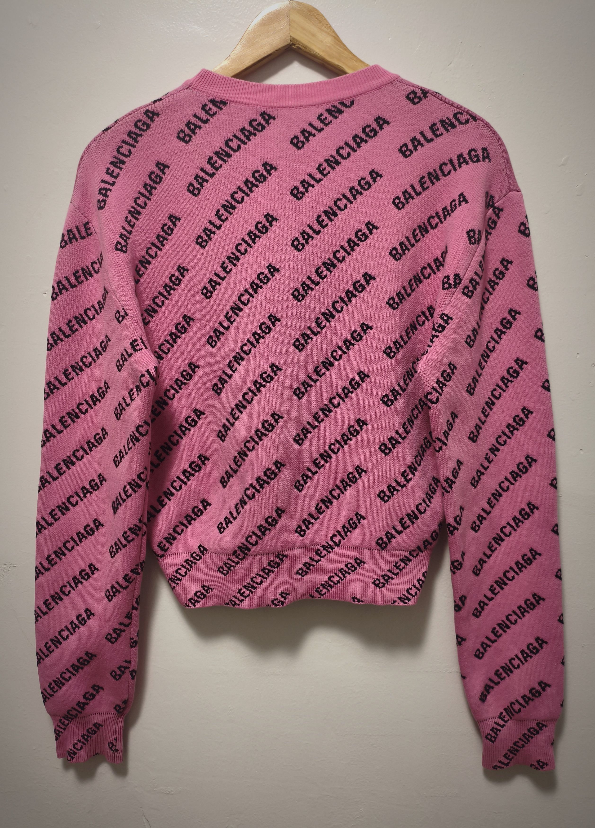 Balenciaga Balenciaga SS22 Pink Logo Sweater Size M / US 6-8 / IT 42-44 - 2 Thumbnail