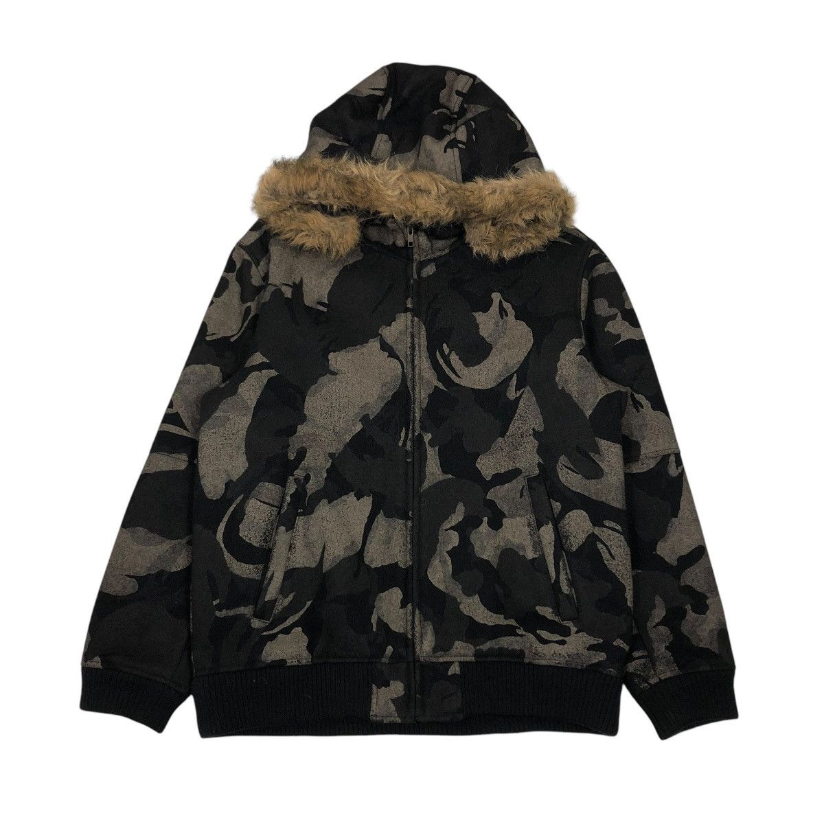 Vintage 🔥VINTAGE BOMBER JACKET VILLE D’ESPOIR CAMOUFLAGE MINK FUR Size US L / EU 52-54 / 3 - 1 Thumbnail