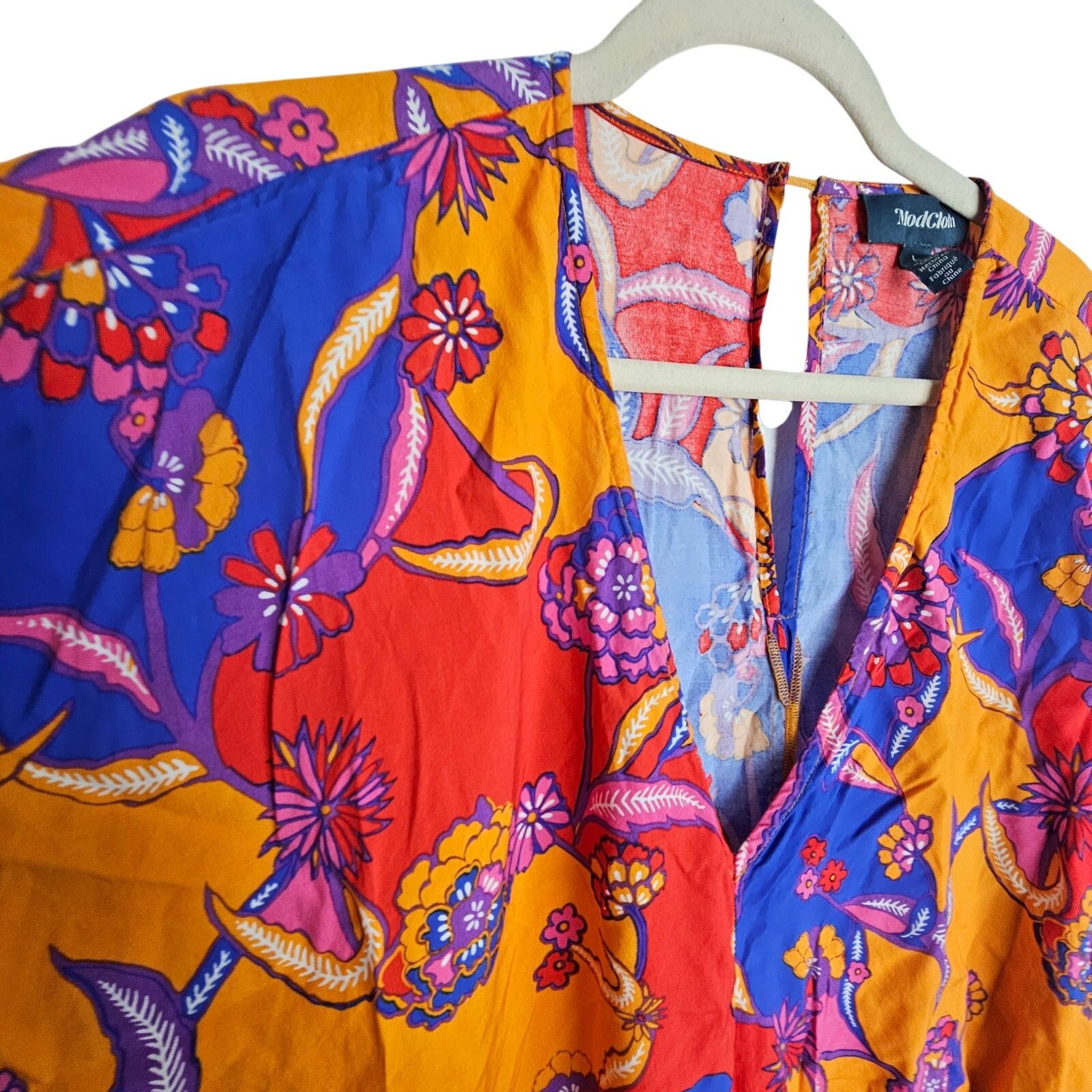 Modernica Modcloth Womens Floral Kimono Maxi Dress Sz L Vibrant Resort Size L / US 10 / IT 46 - 5 Thumbnail
