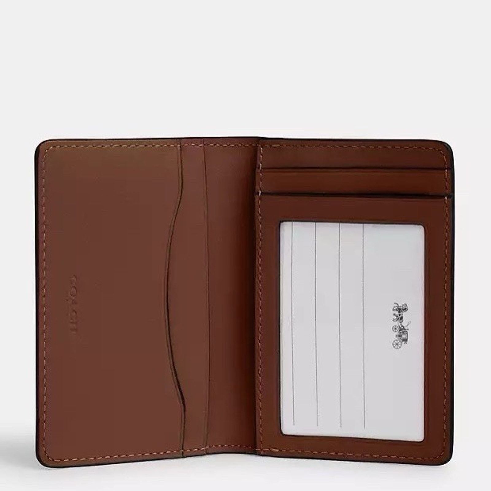 Coach NWT Coach CJ728 Id License Credit Card Wallet Leather Saddle Size ONE SIZE - 6 Thumbnail