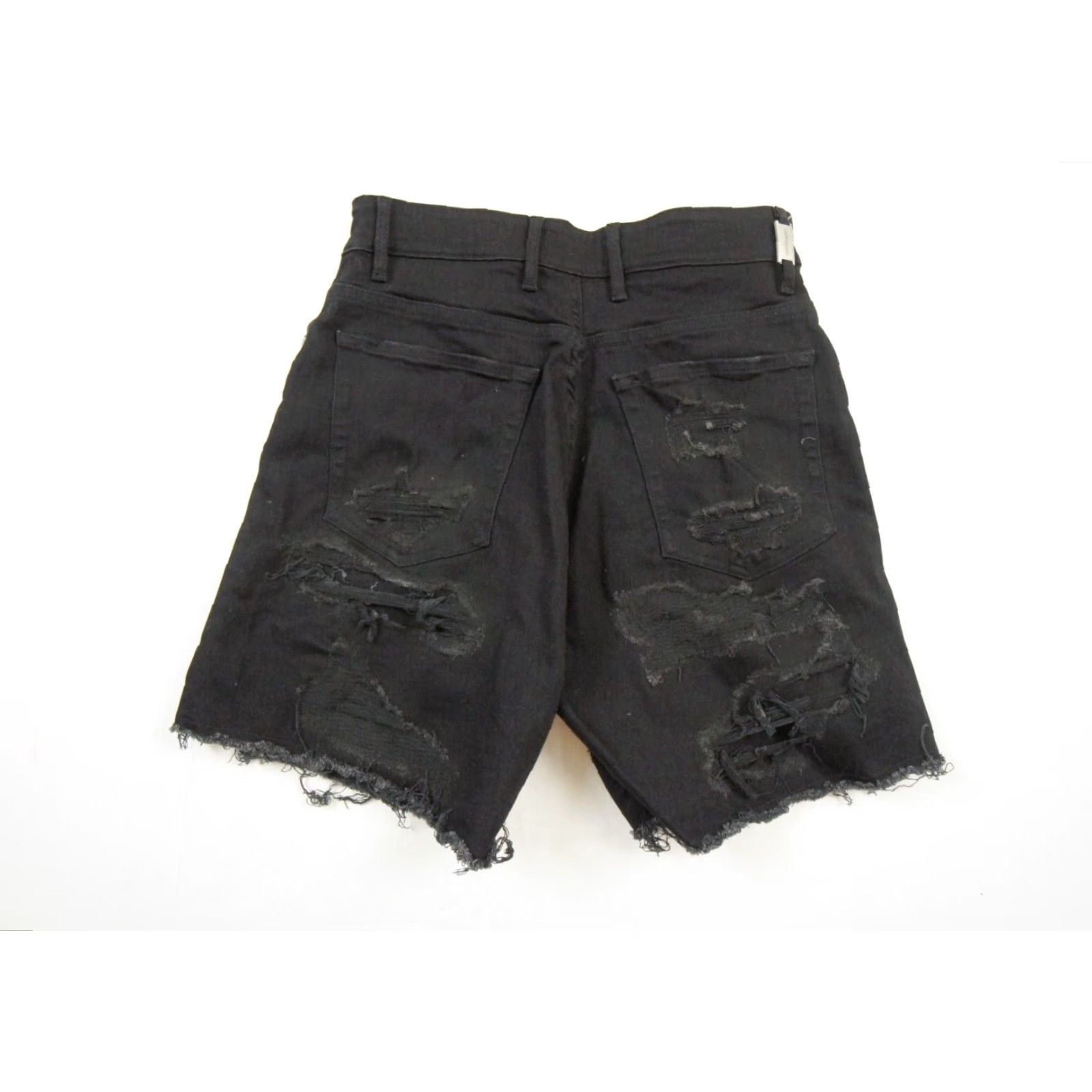 Vintage Represent Mens Denim Shorts 30 Black Shredded Distressed Stretch Cotton Spandex Mens Size US 30 / EU 46 - 7 Thumbnail