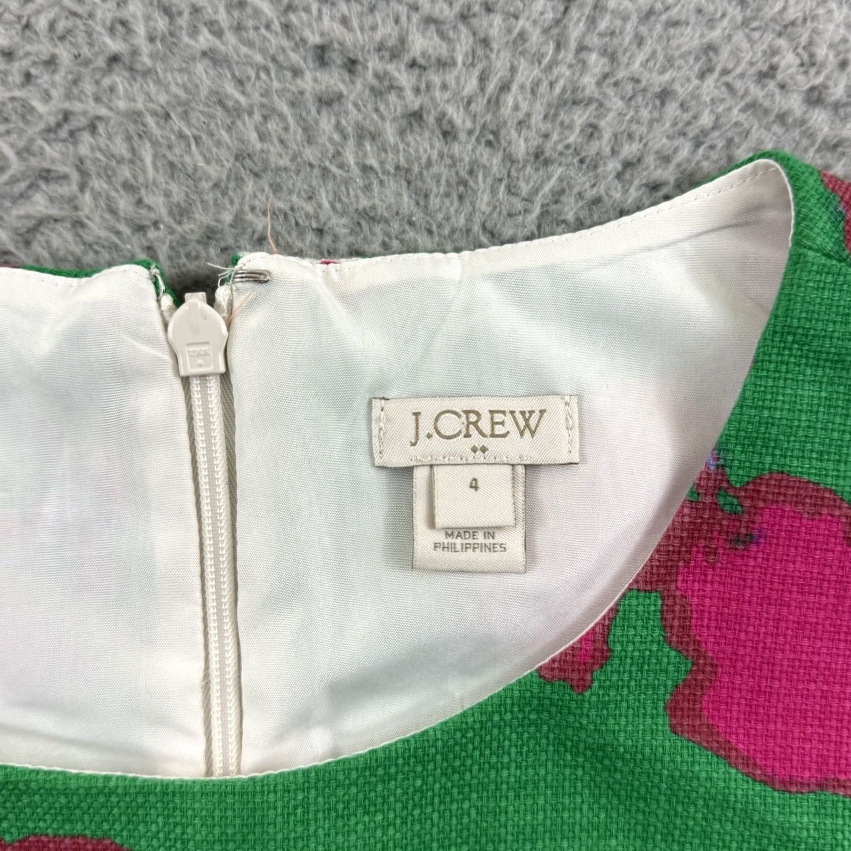 J.Crew J.CREW Shift Dress Womens 4 Green Floral Garden Party Boho Preppy Casual Outdoor Sleeveless Pleated Short Dress Green Floral Pattern 4 Womens Size S / US 4 / IT 40 - 5 Thumbnail