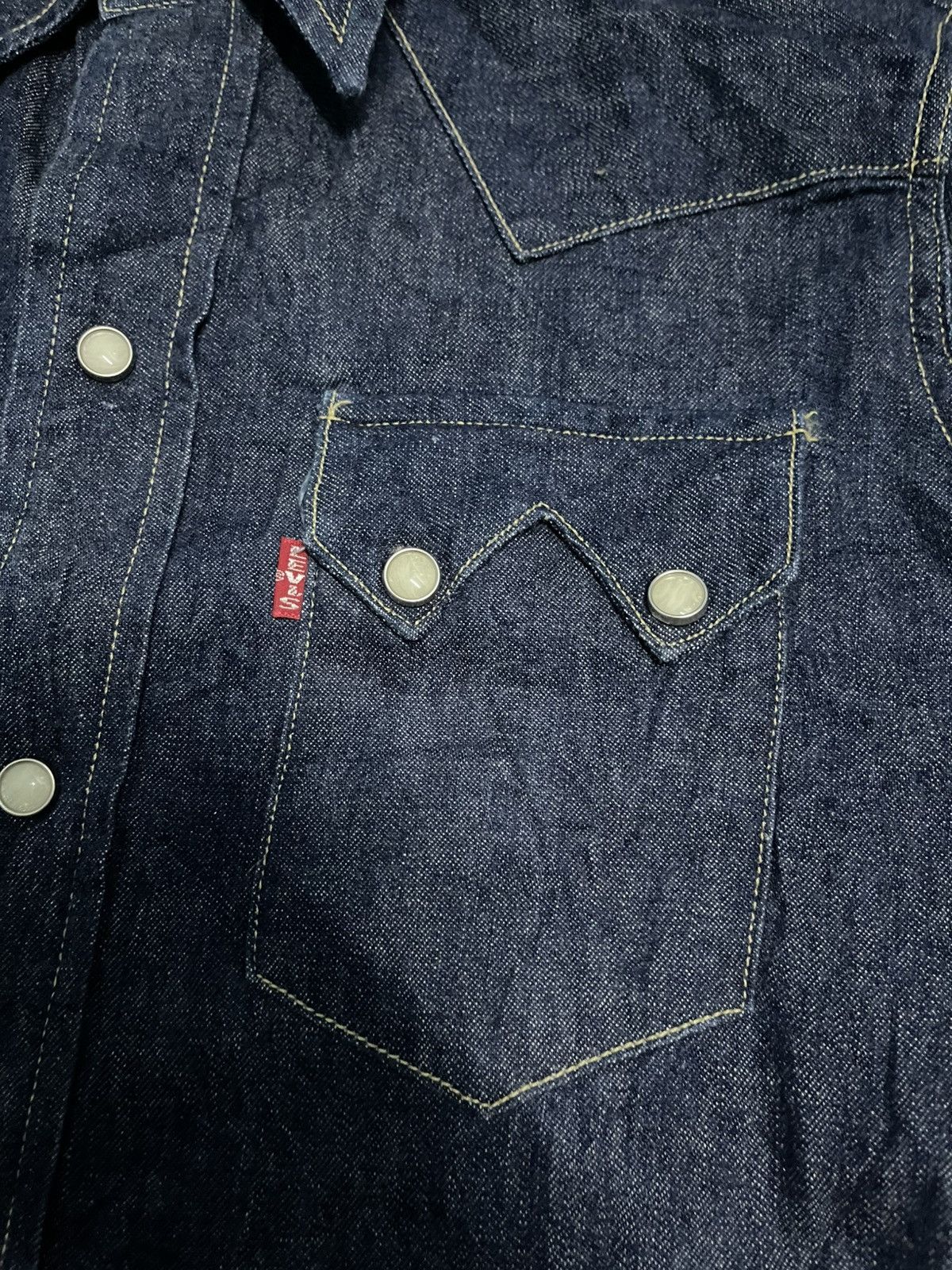 Vintage Levis Shorthorn Repro 50s Western Denim Shirt