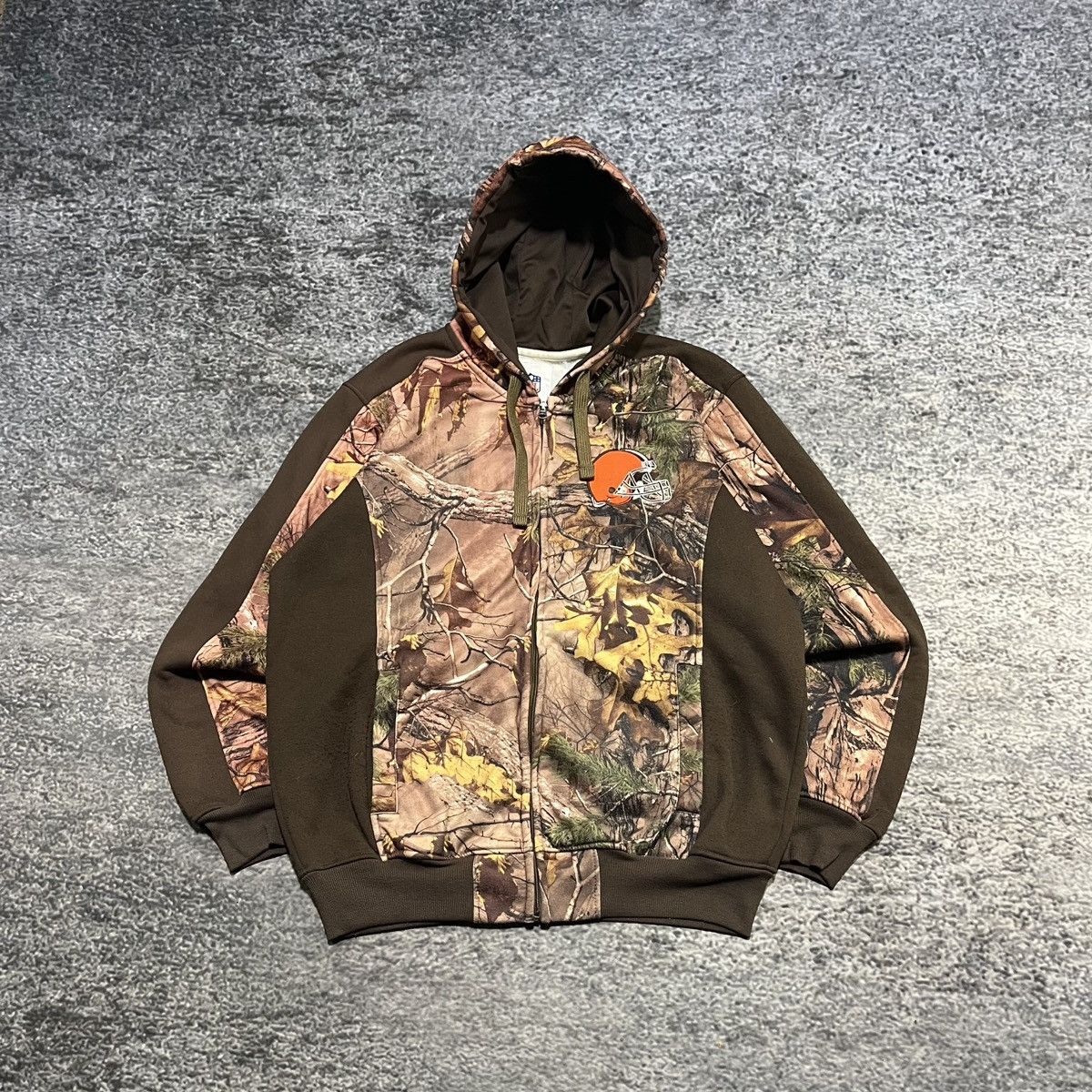 NFL Cleveland Browns Realtree NFL Camo Zip Up Hoodie Large Size US L / EU 52-54 / 3 - 1 Thumbnail