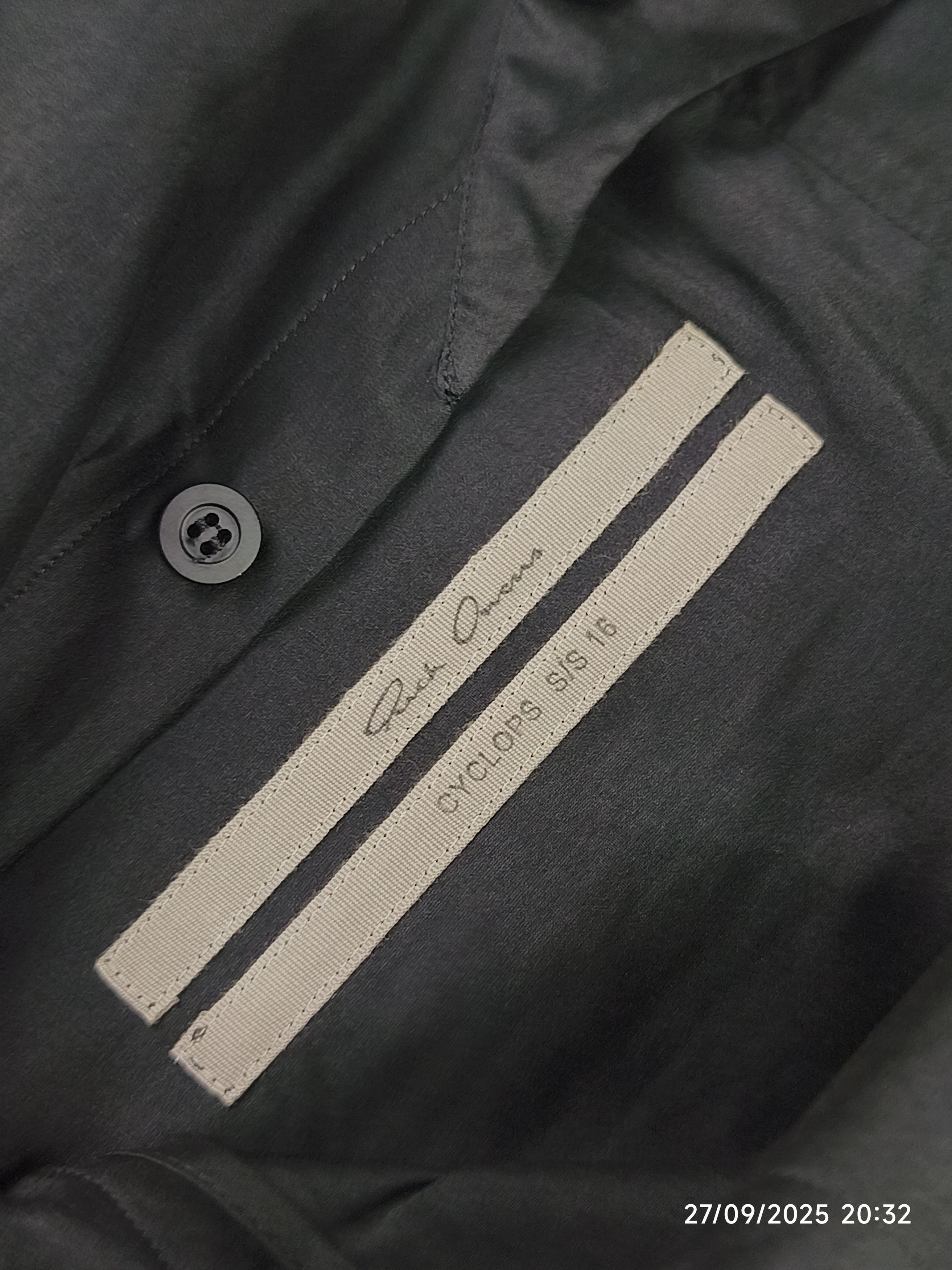 Rick Owens Rick owens mainline cyclops S/S 16 highneck silk shirt Size US M / EU 48-50 / 2 - 13 Thumbnail