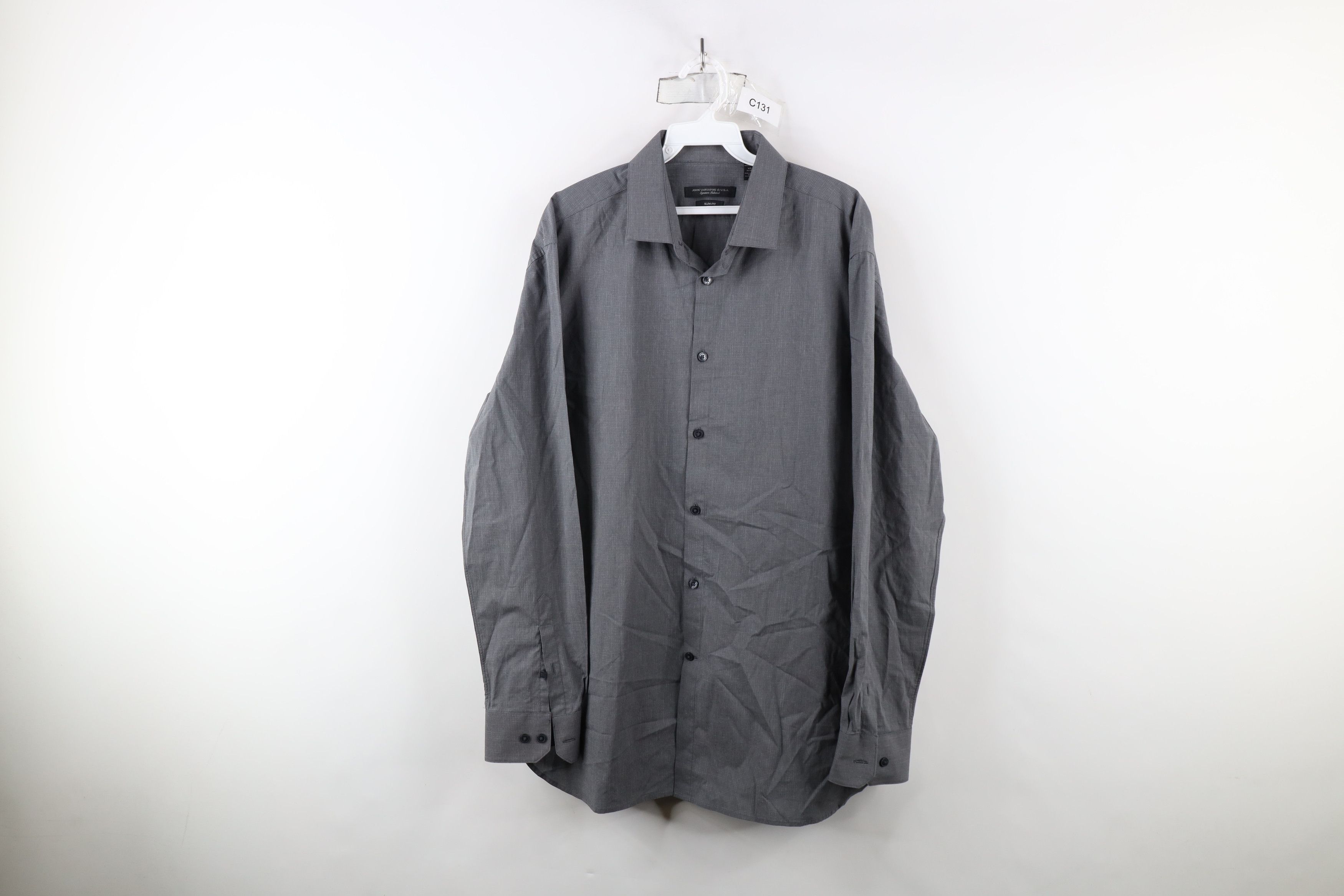John Varvatos × Vintage John Varvatos USA Signature Tailored Stretch Button Shirt Size US M / EU 48-50 / 2 - 1 Thumbnail