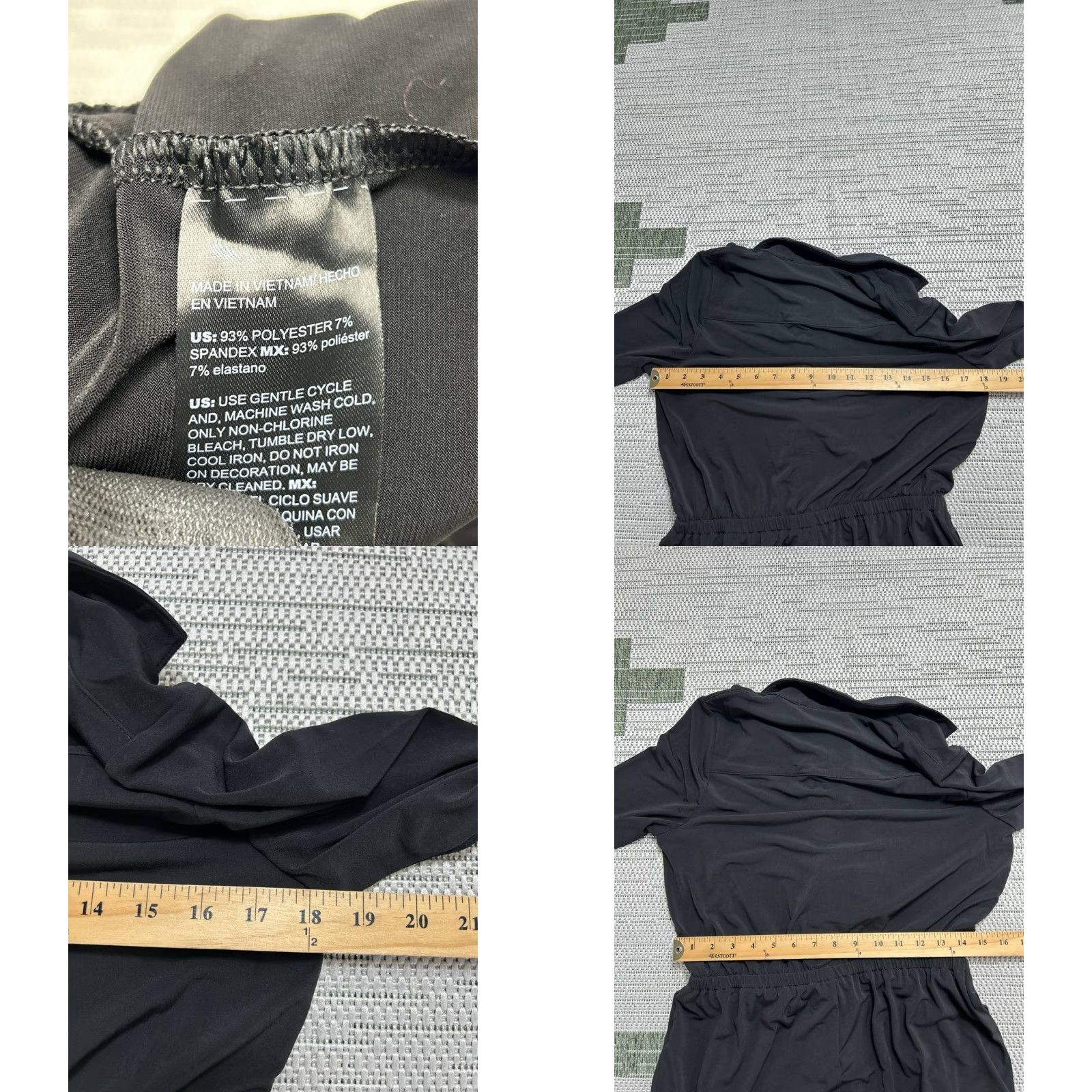 Vintage Chicos Jumpsuit Belted Jersey Maxi Womens Small Black Stretch Relaxed Fit New Size S / US 4 / IT 40 - 8 Thumbnail