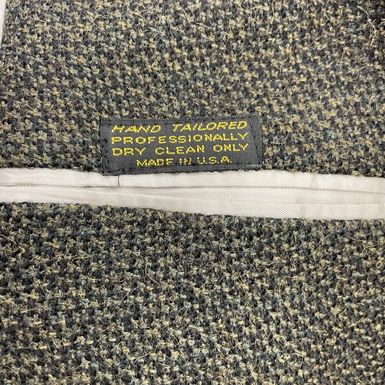 Nordstrom Nordstrom Men's 100% Wool 3-Button Tweed Blazer Green/Elbow Size 42L - 7 Thumbnail