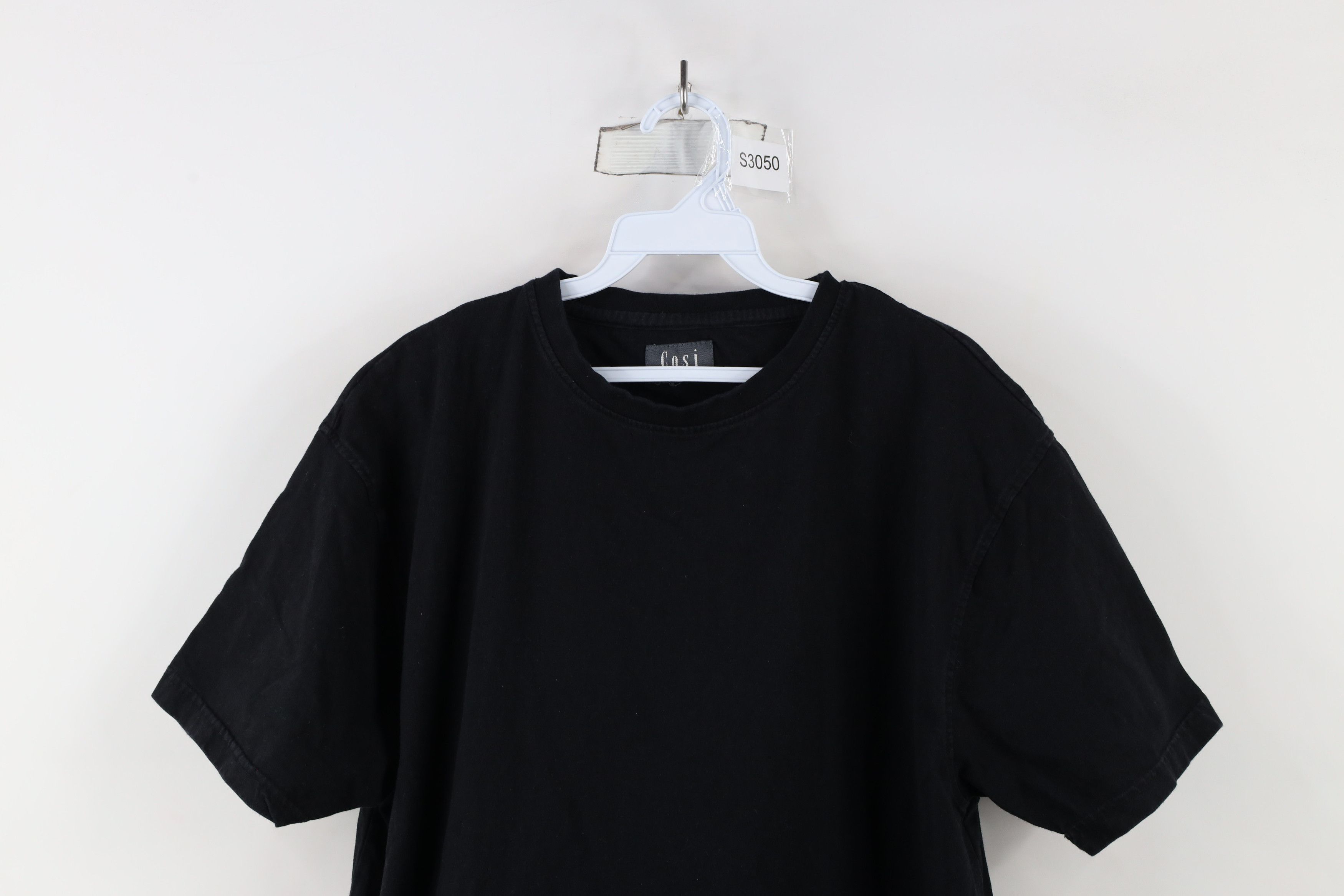 Vintage Vintage 90s Streetwear Blank Heavy Cotton T-Shirt Black Size US L / EU 52-54 / 3 - 2 Thumbnail
