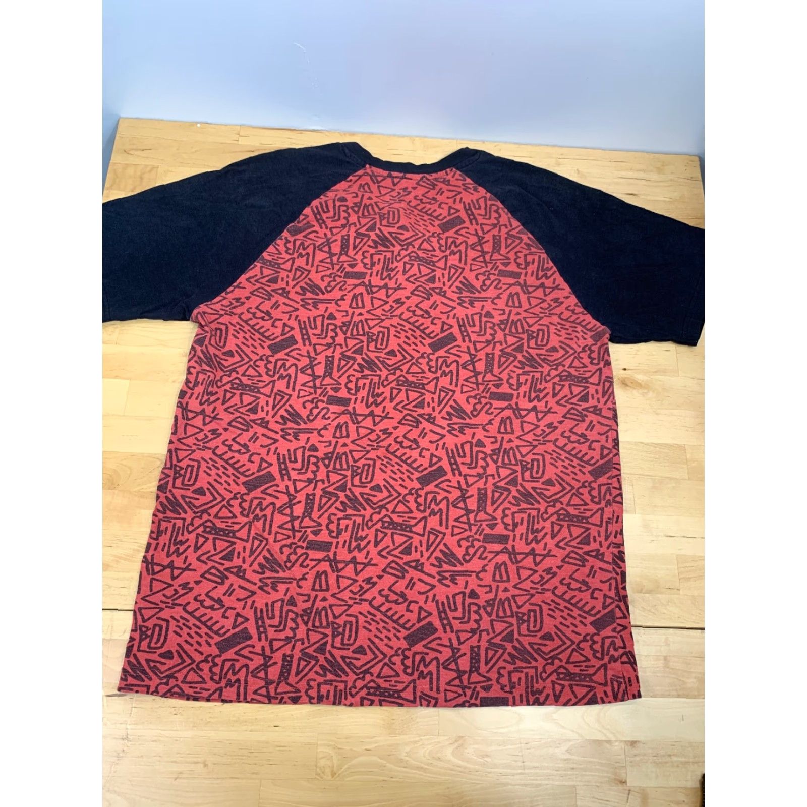 Carbon Carbon Mens Red & Black 3-Button Henley 3/4 Sleeve L Shirt Knit Cotton Regular 2 Cobalt Henley Mens Red & Black Size US L / EU 52-54 / 3 - 2 Thumbnail