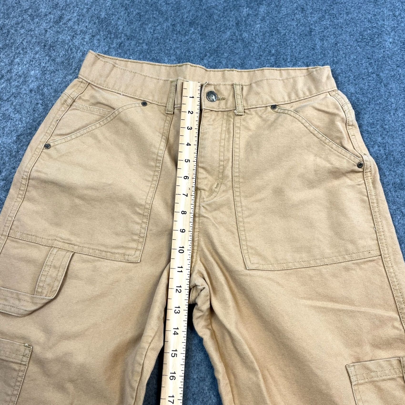 Vintage Animal Men Cargo Jeans Relaxed 30 30 Beige Carpenter Vintage Y2K 00s Jeans Mens Cargo Pocket 5-Pocket Straight Denim Canvas Relaxed Fit Trousers Beige Size US 30 / EU 46 - 5 Thumbnail