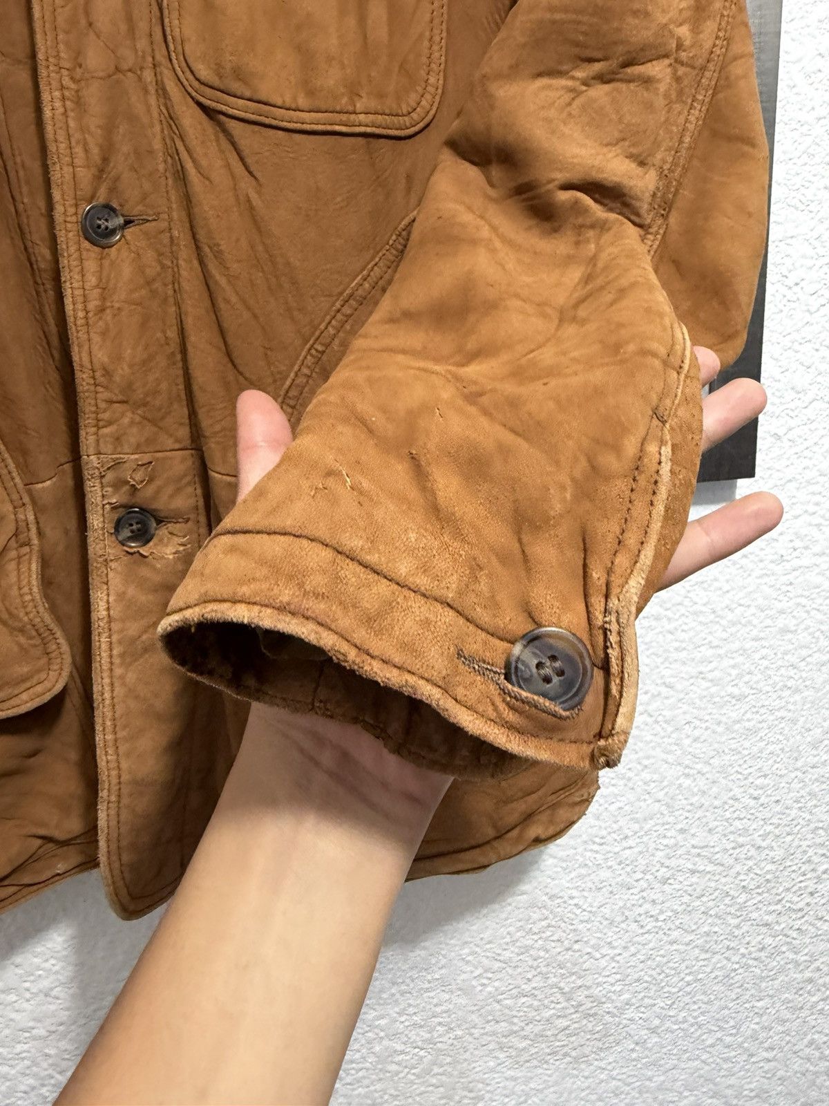 L.L. Bean L.L. BEAN CHORE JACKET SUEDE LEATHER 1980’s Size US L / EU 52-54 / 3 - 3 Thumbnail