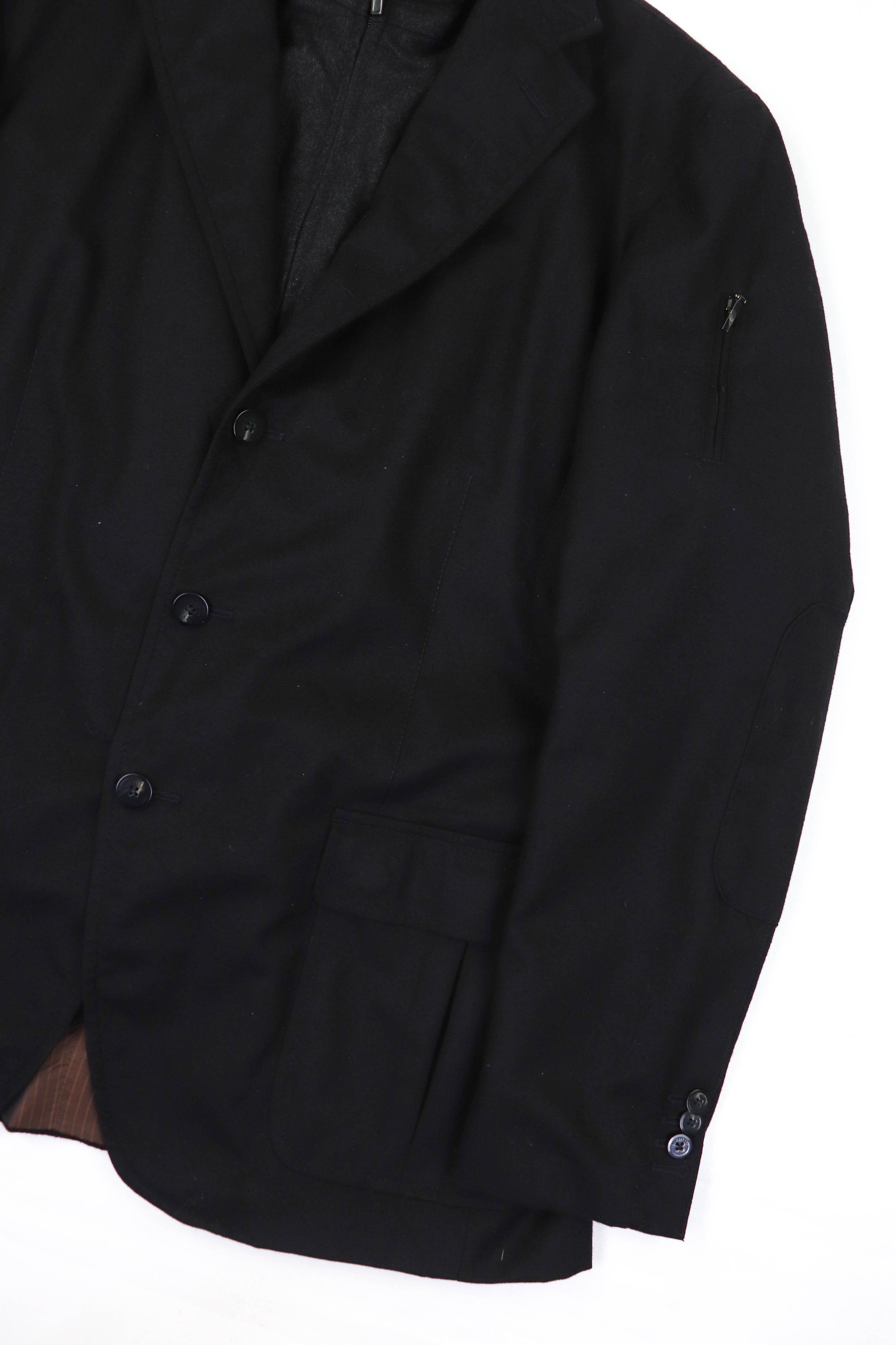 Pal Zileri PAL ZILERI Concept Black Wool Sport Coat Blazer Jacket Size 48R - 8 Thumbnail
