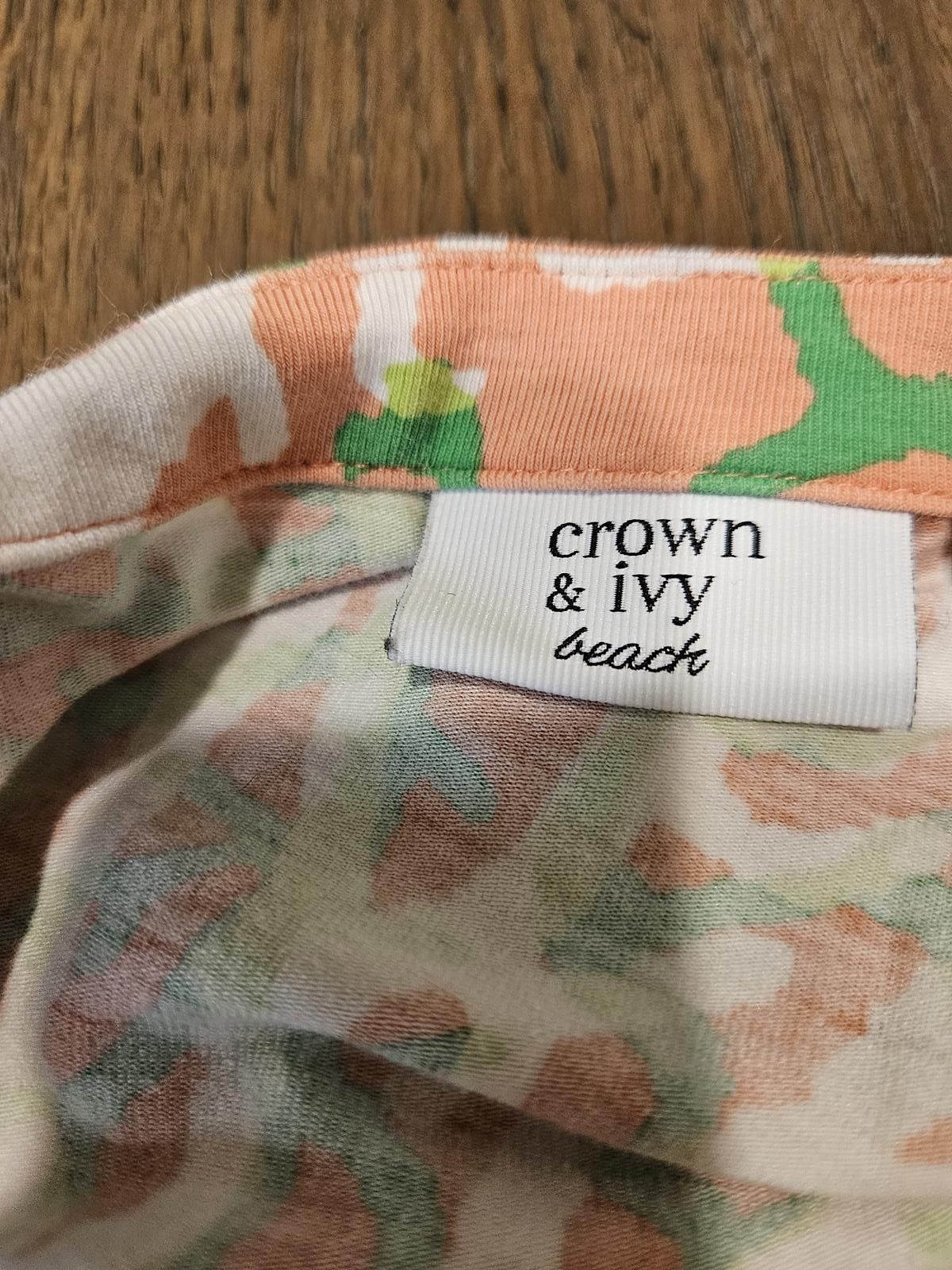 Designer Crown & Ivy Beach Vacation Coral Print Dress Size M / US 6-8 / IT 42-44 - 4 Thumbnail