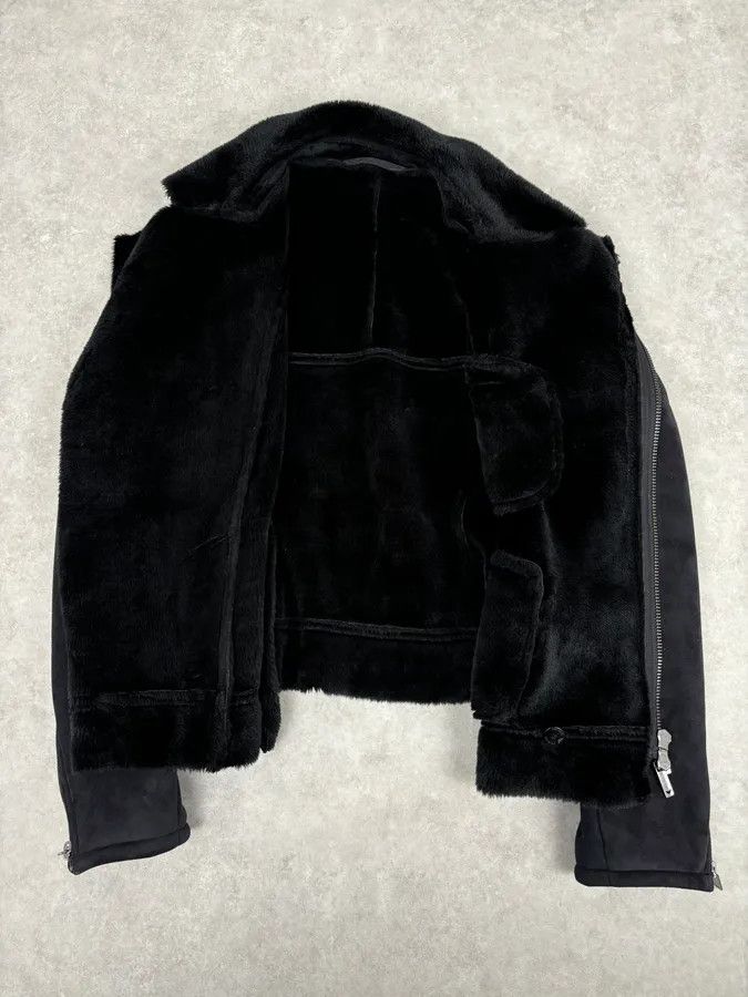Emporio Armani AW2001 Emporio Armani Dark Navy Shearling Tornado Zip Jacket Size US M / EU 48-50 / 2 - 9 Thumbnail