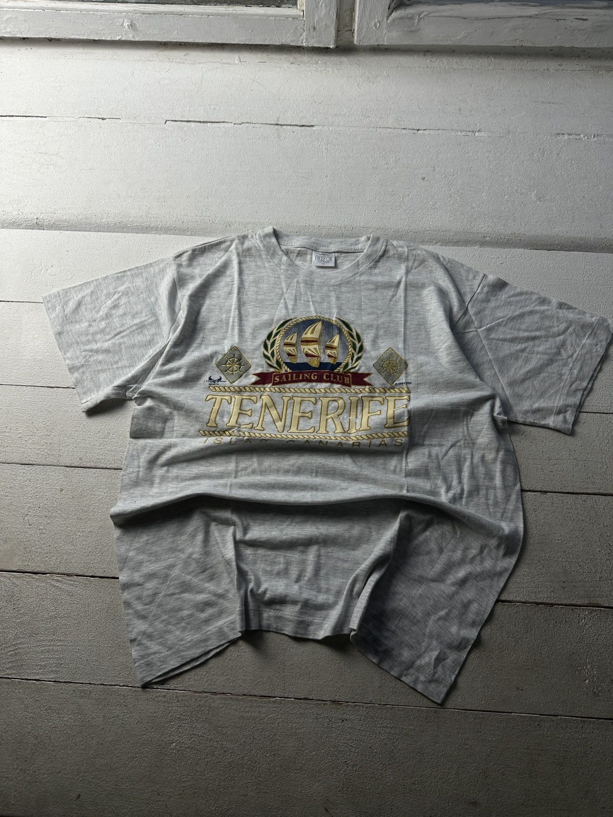 Vintage 🚨 YACHT SAILLING CLUB GRAY CANARIAS SINGLE STITCH TENERIFE Size US M / EU 48-50 / 2 - 1 Thumbnail